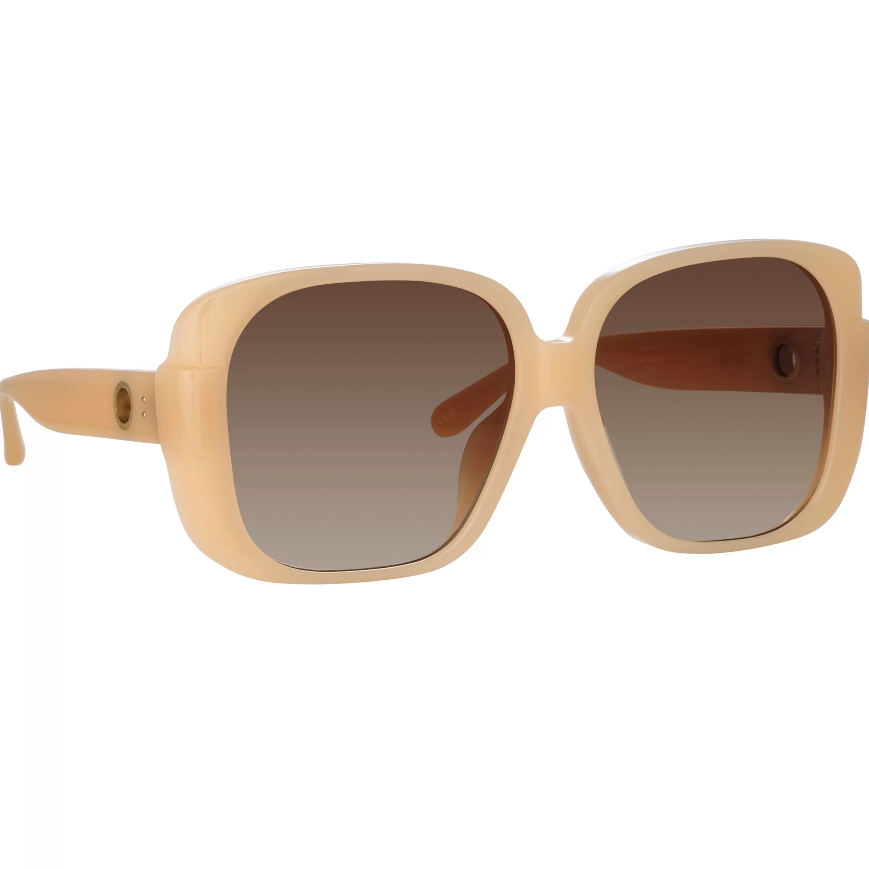 mima_oversized_sunglasses_in_peach_2.webp Women LINDA FARROW (U.K.) Mima Oversized Sunglasses in Peach