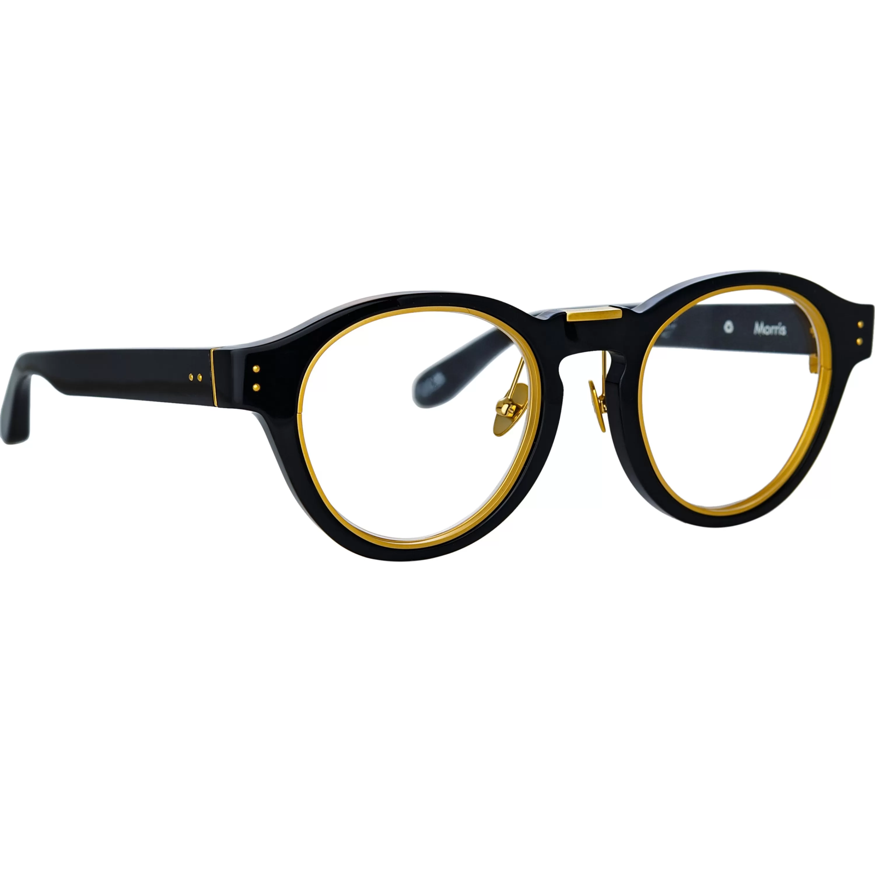 LINDA FARROW (U.K.) Morris Oval Optical Frame in Black