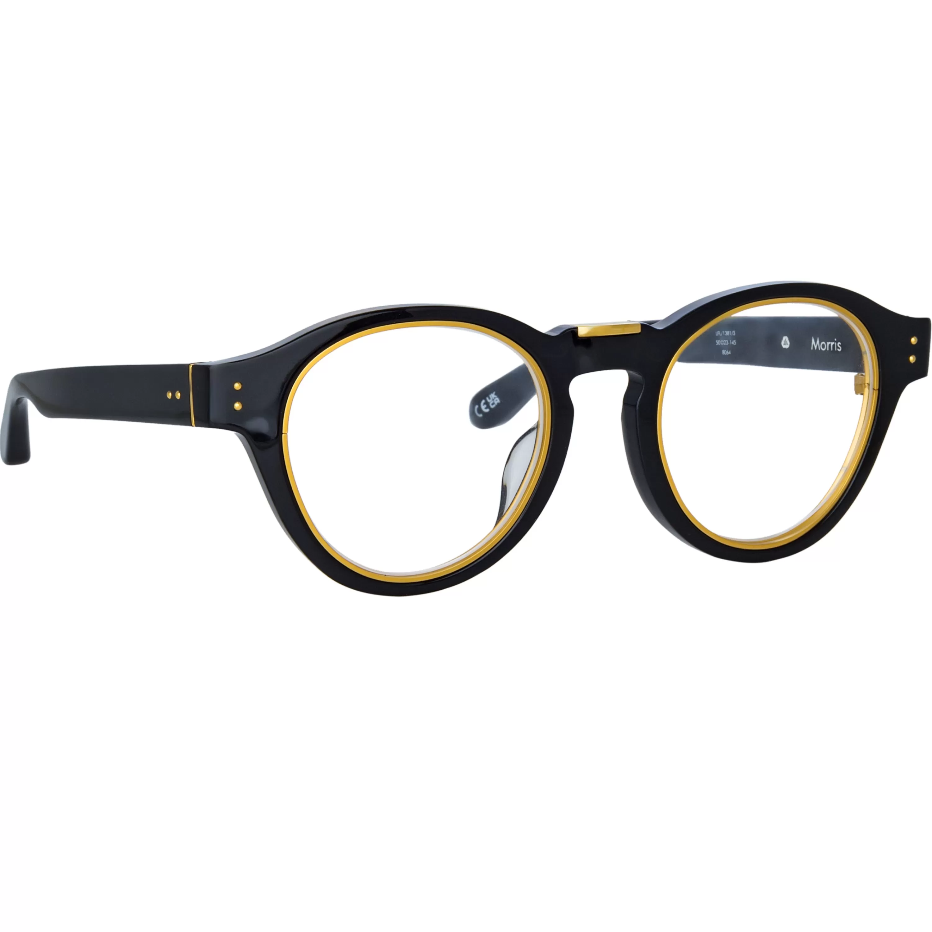 morris_oval_optical_frame_in_black_2.webp LINDA FARROW (U.K.) Morris Oval Optical Frame in Black