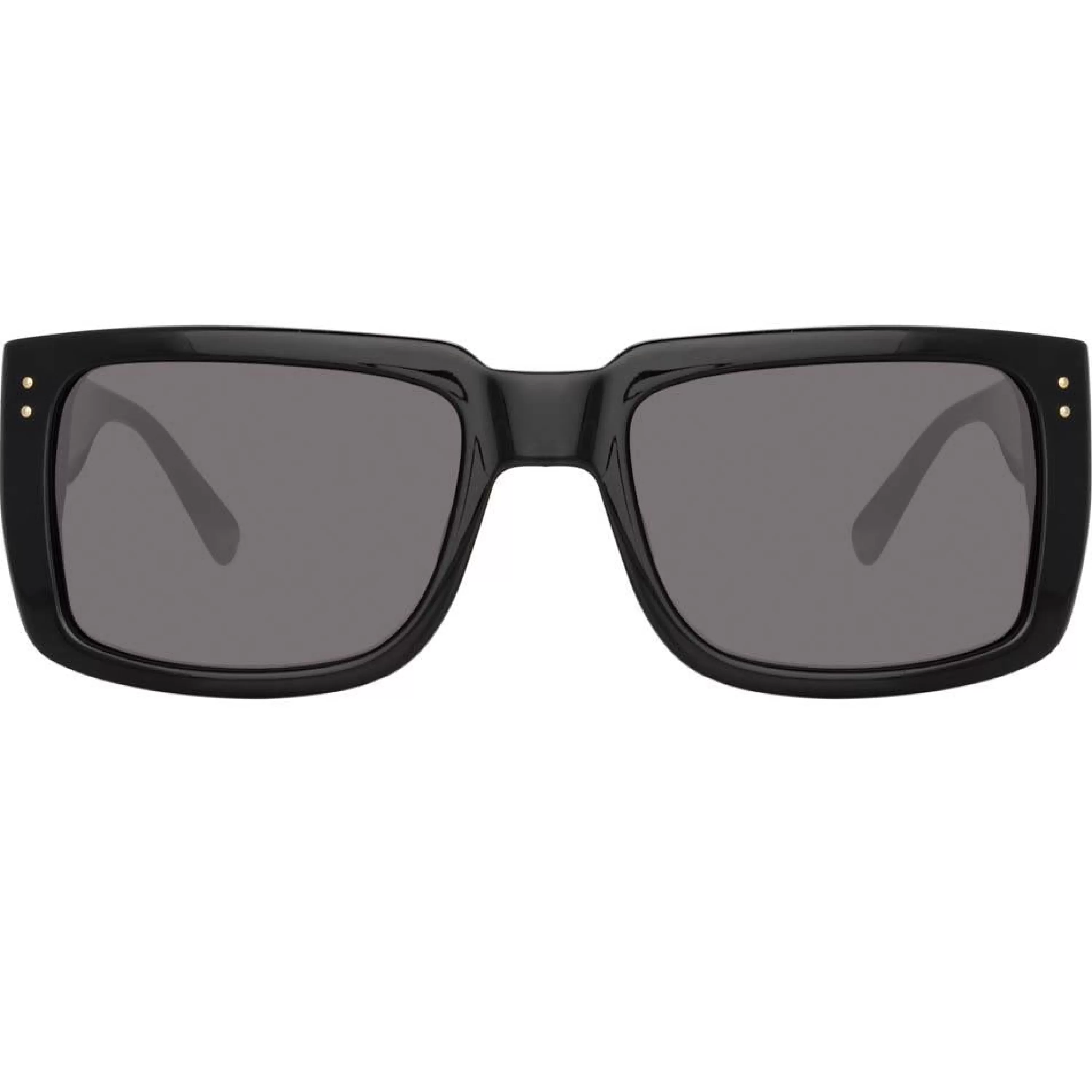 Linda Farrow Morrison Rectangular Sunglasses in Black