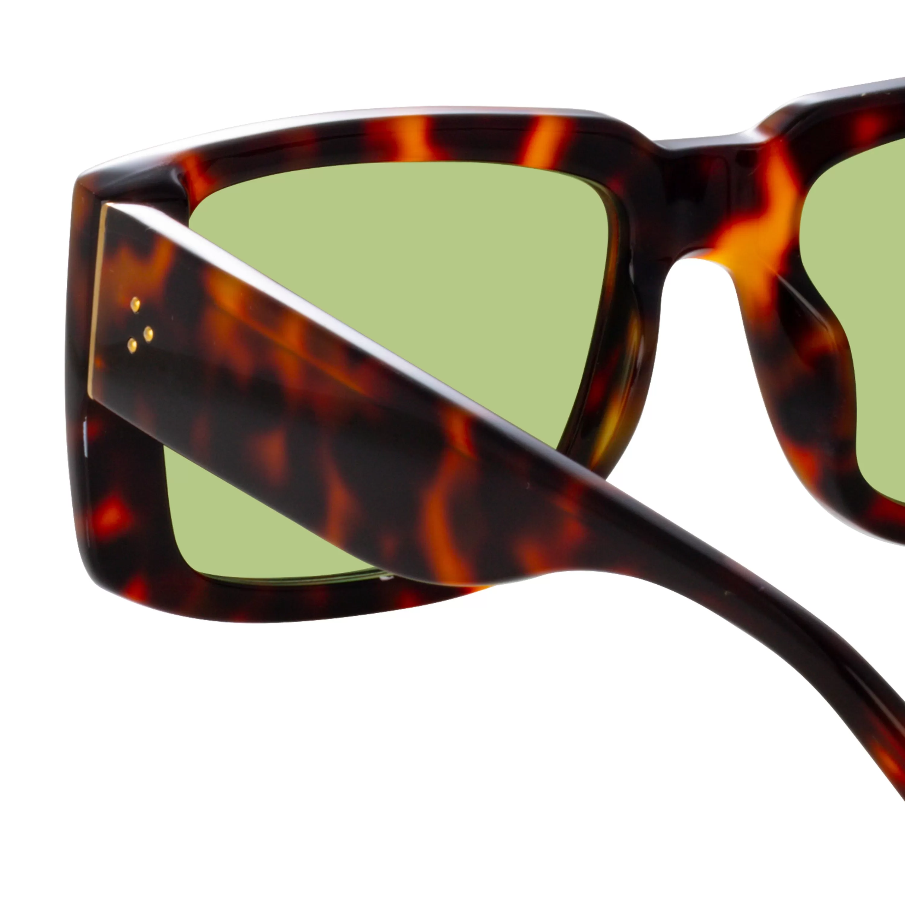 morrison_rectangular_sunglasses_in_tortoiseshell_and_green_3.webp Linda Farrow Morrison Rectangular Sunglasses in Tortoiseshell and Green