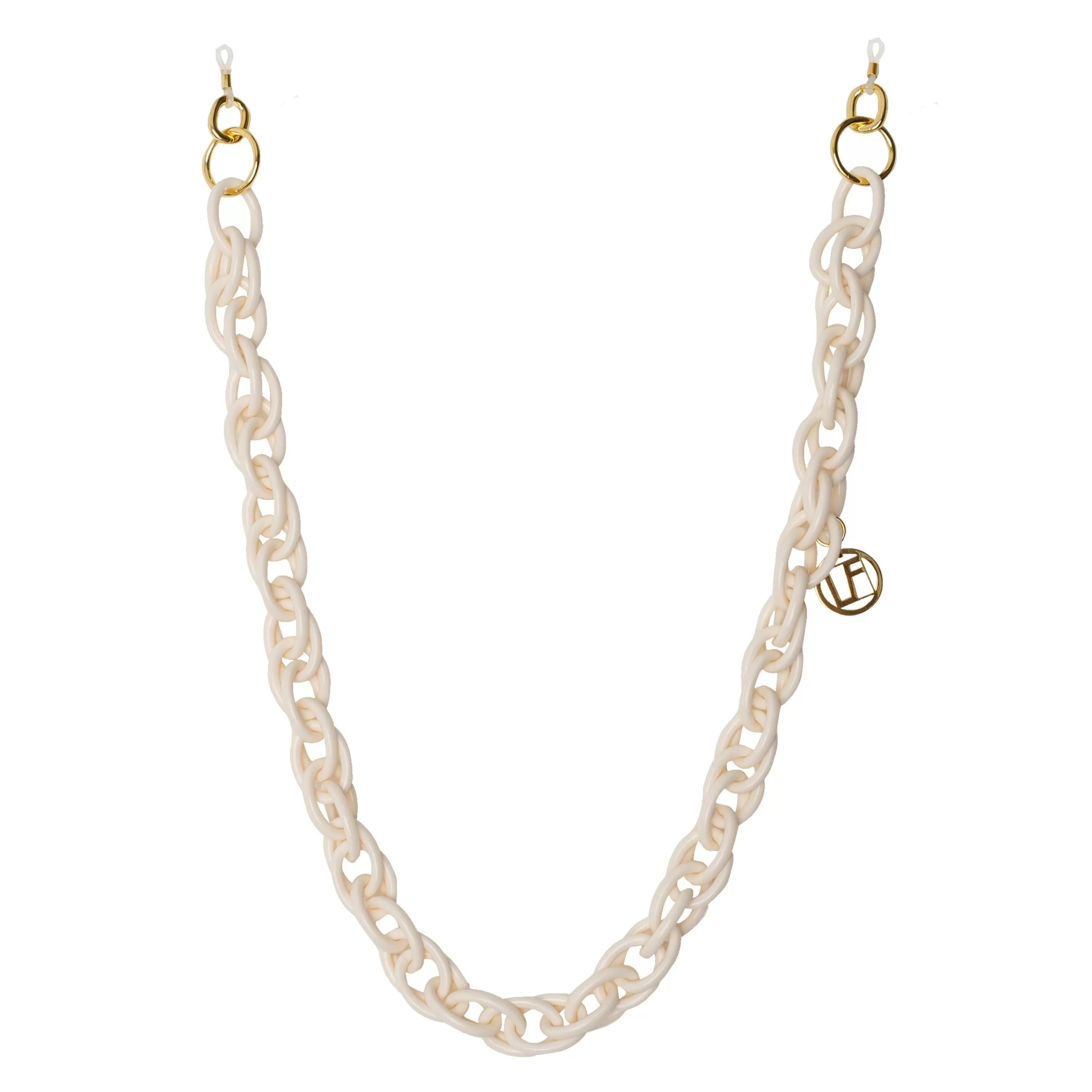 LINDA FARROW (U.K.) Multi Loop Cream Acetate Chain