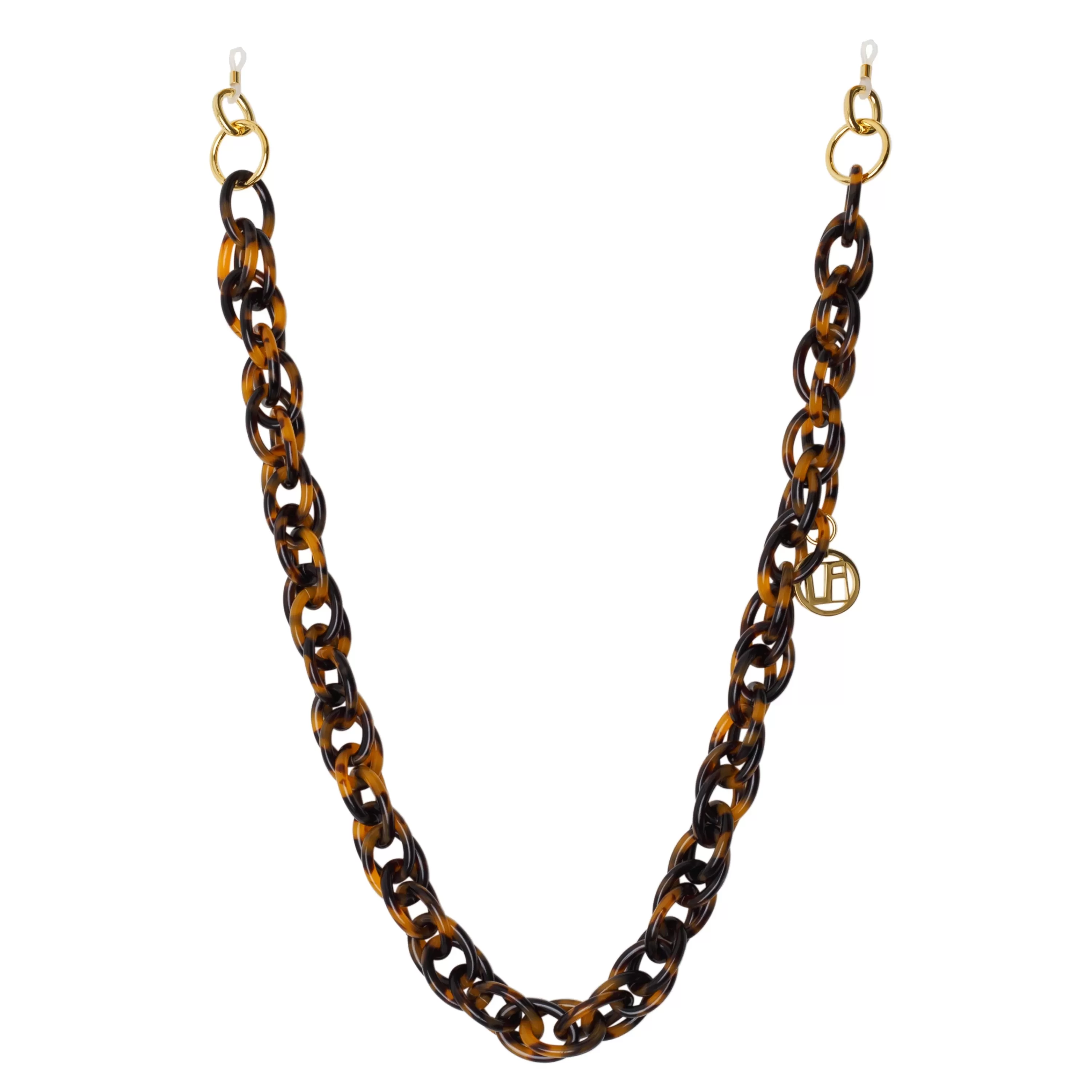 LINDA FARROW (U.K.) Multi Loop Tortoiseshell Acetate Chain