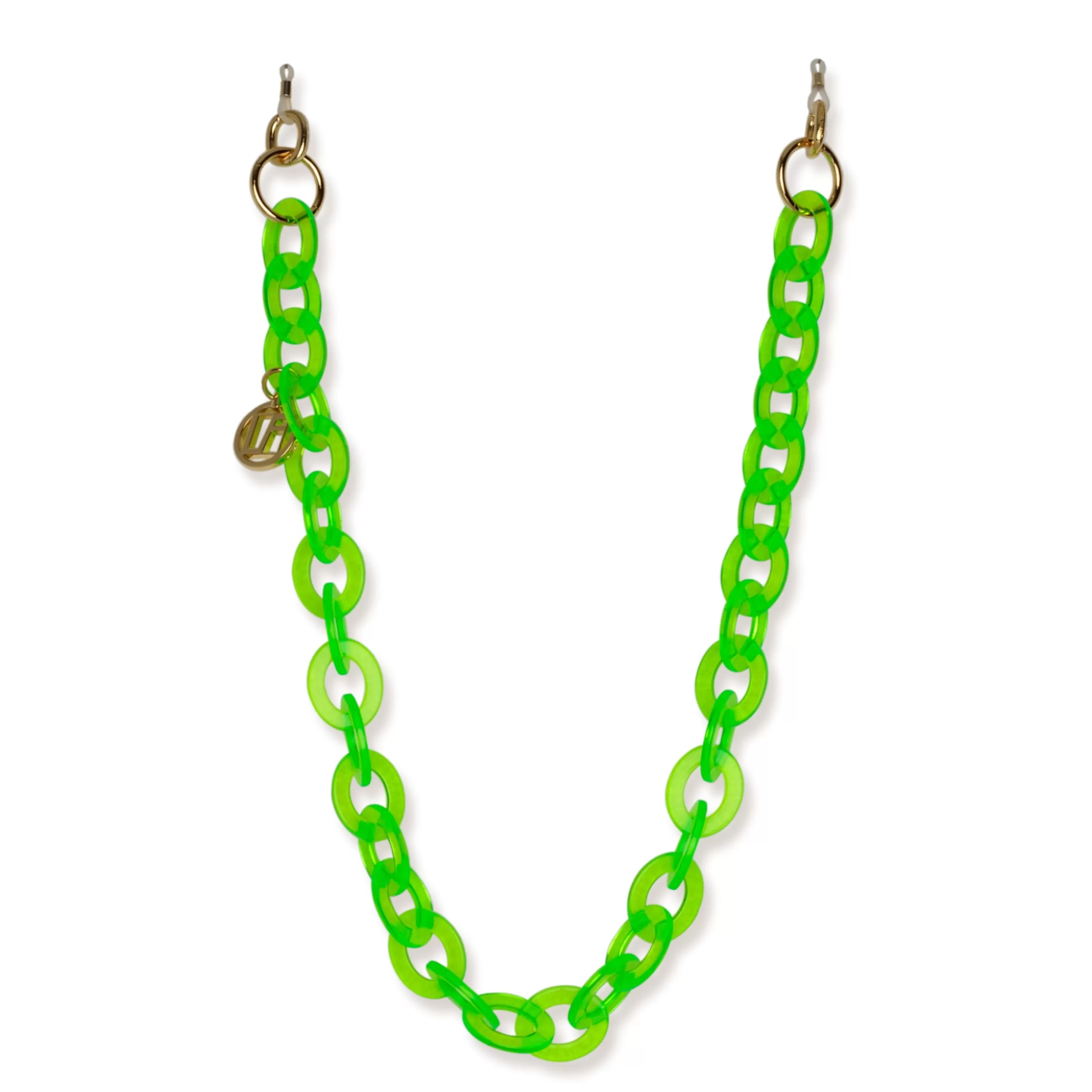 Linda Farrow Neon Lime Oval Link Chain