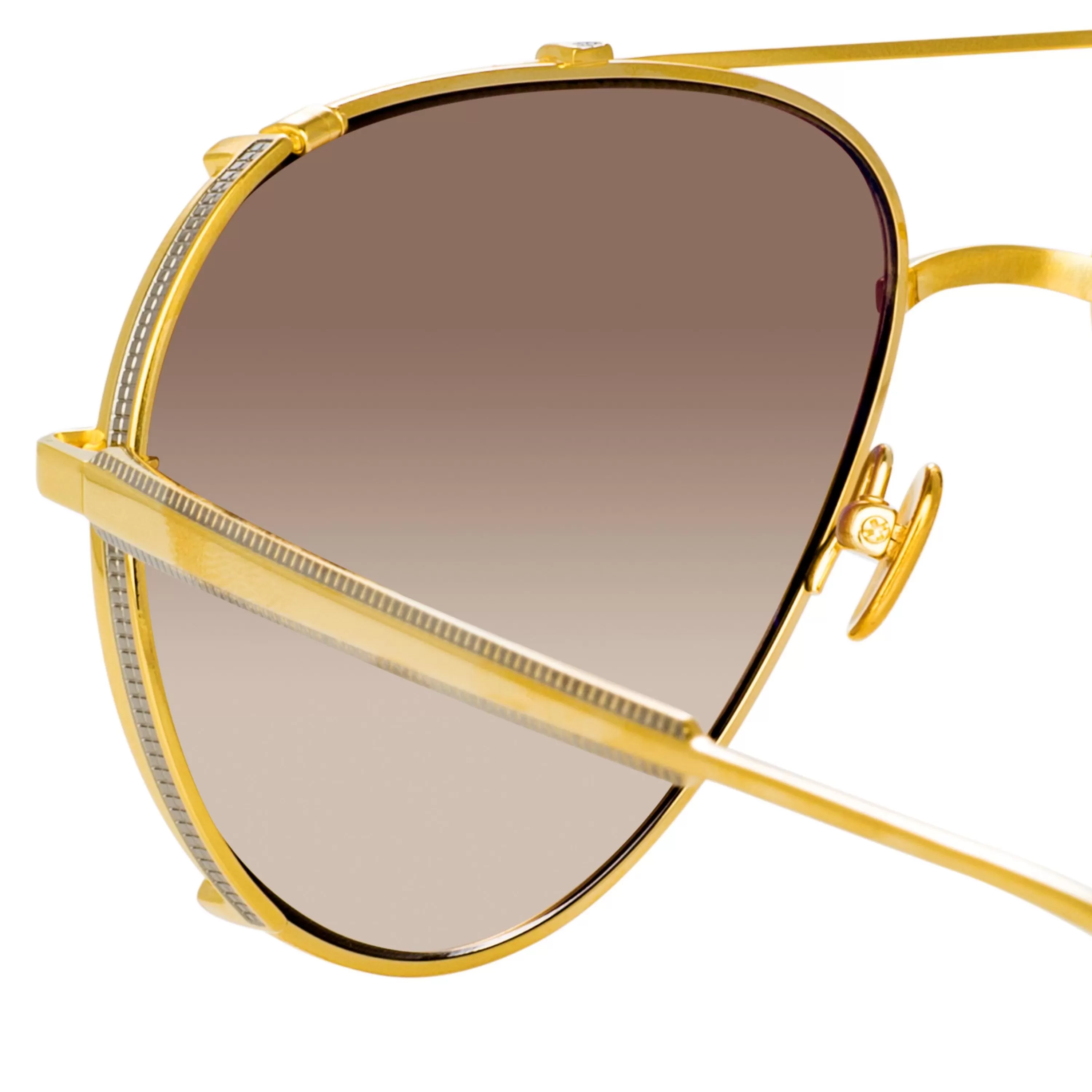 newman_aviator_sunglasses_in_yellow_gold_3.webp Linda Farrow Newman Aviator Sunglasses in Yellow Gold