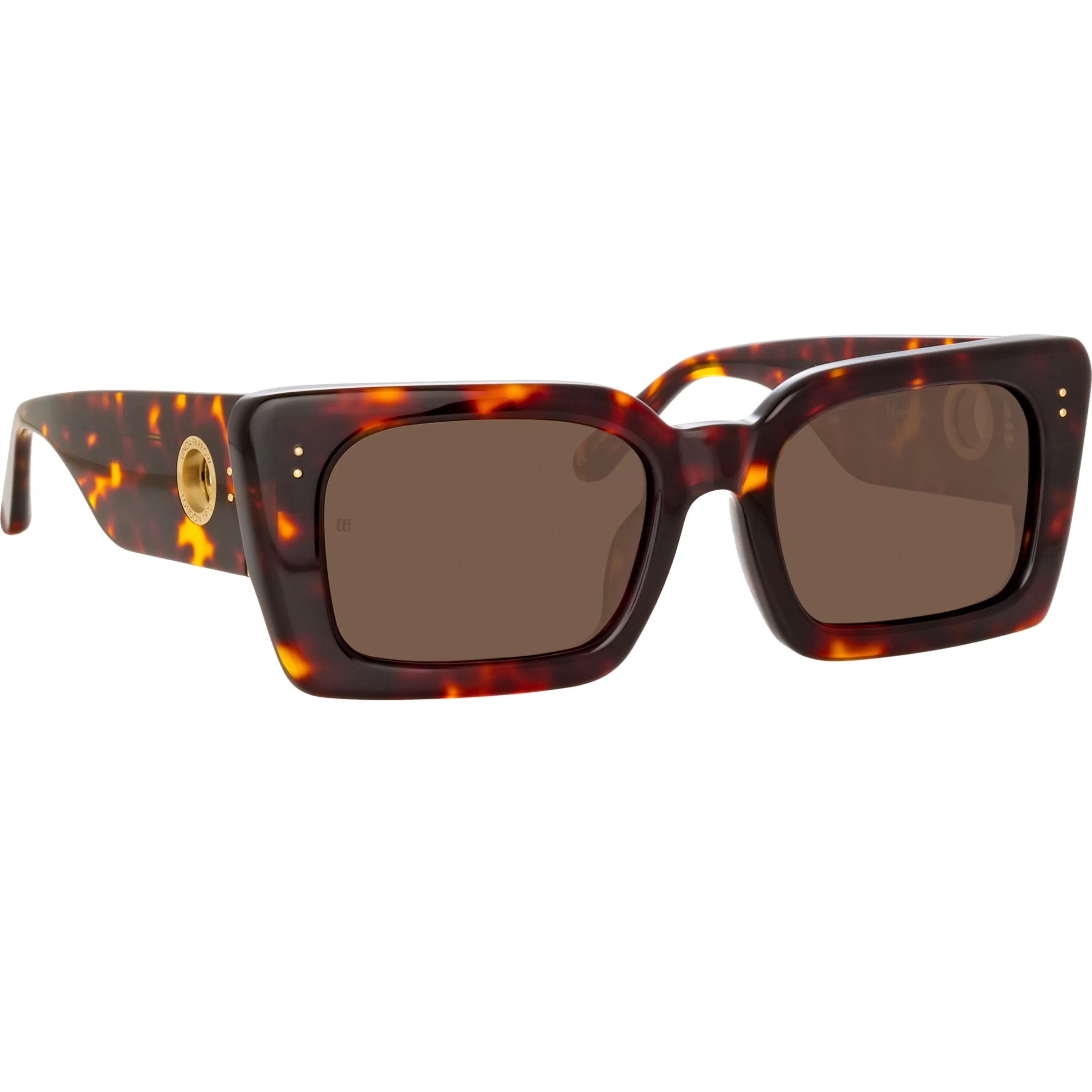 nieve_rectangular_sunglasses_in_tortoiseshell_2.webp Women LINDA FARROW (U.K.) Nieve Rectangular Sunglasses in Tortoiseshell