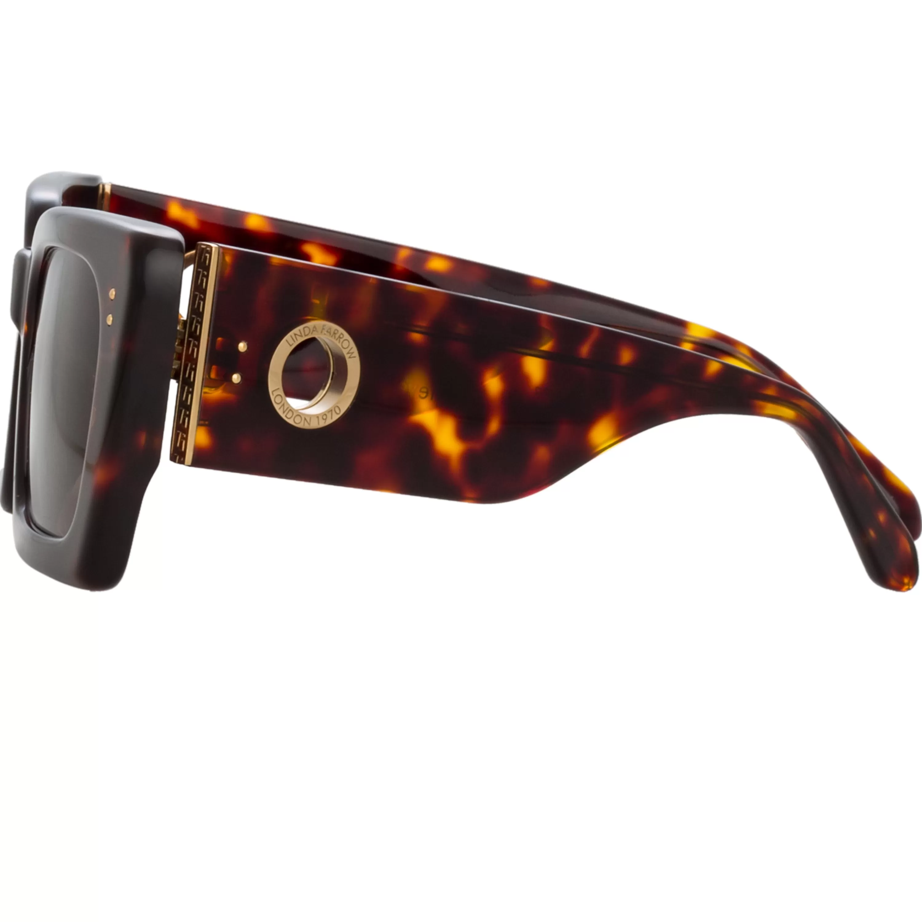 nieve_rectangular_sunglasses_in_tortoiseshell_3.webp Women LINDA FARROW (U.K.) Nieve Rectangular Sunglasses in Tortoiseshell