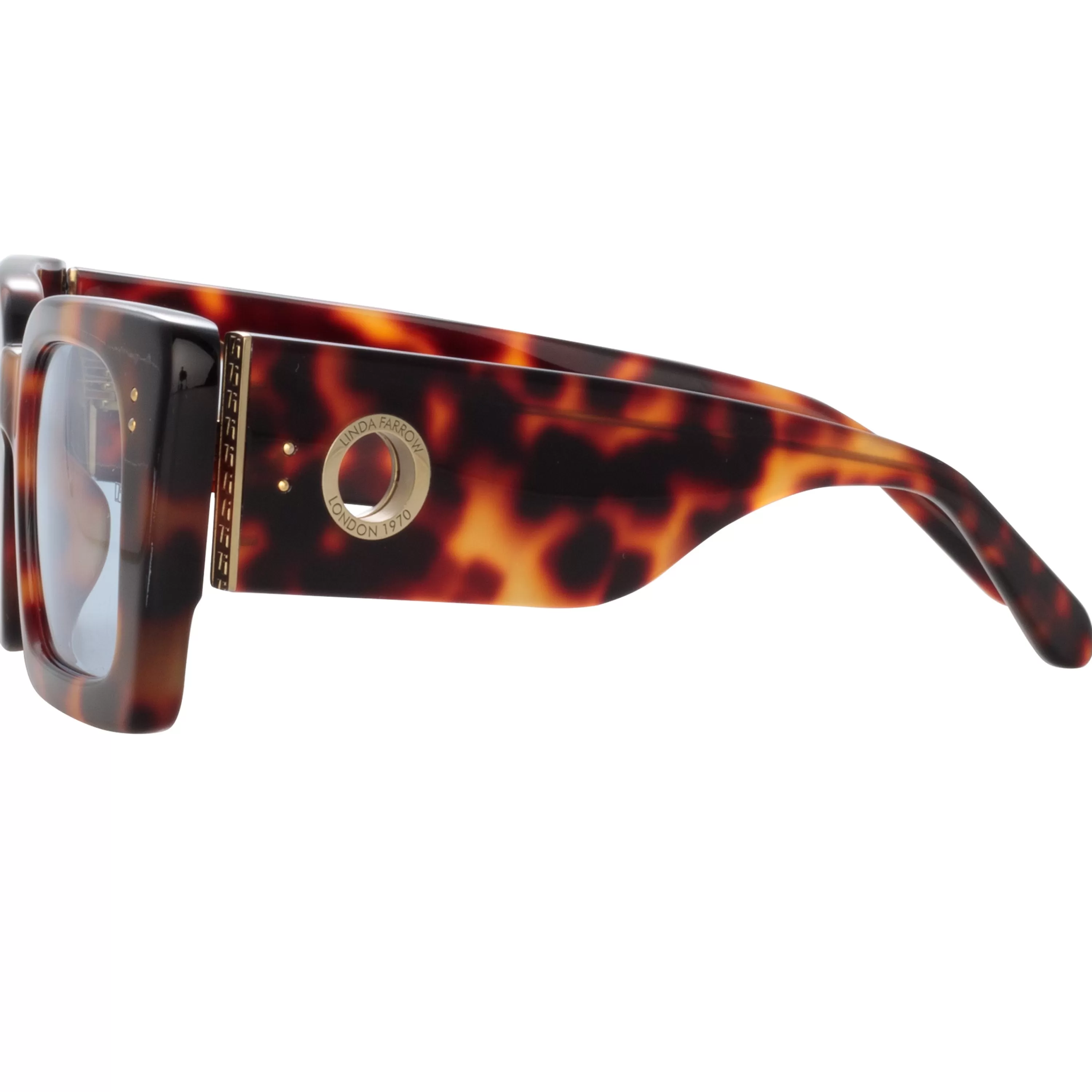 nieve_rectangular_sunglasses_in_tortoiseshell_and_blue_2.webp Women LINDA FARROW (U.K.) Nieve Rectangular Sunglasses in Tortoiseshell and Blue
