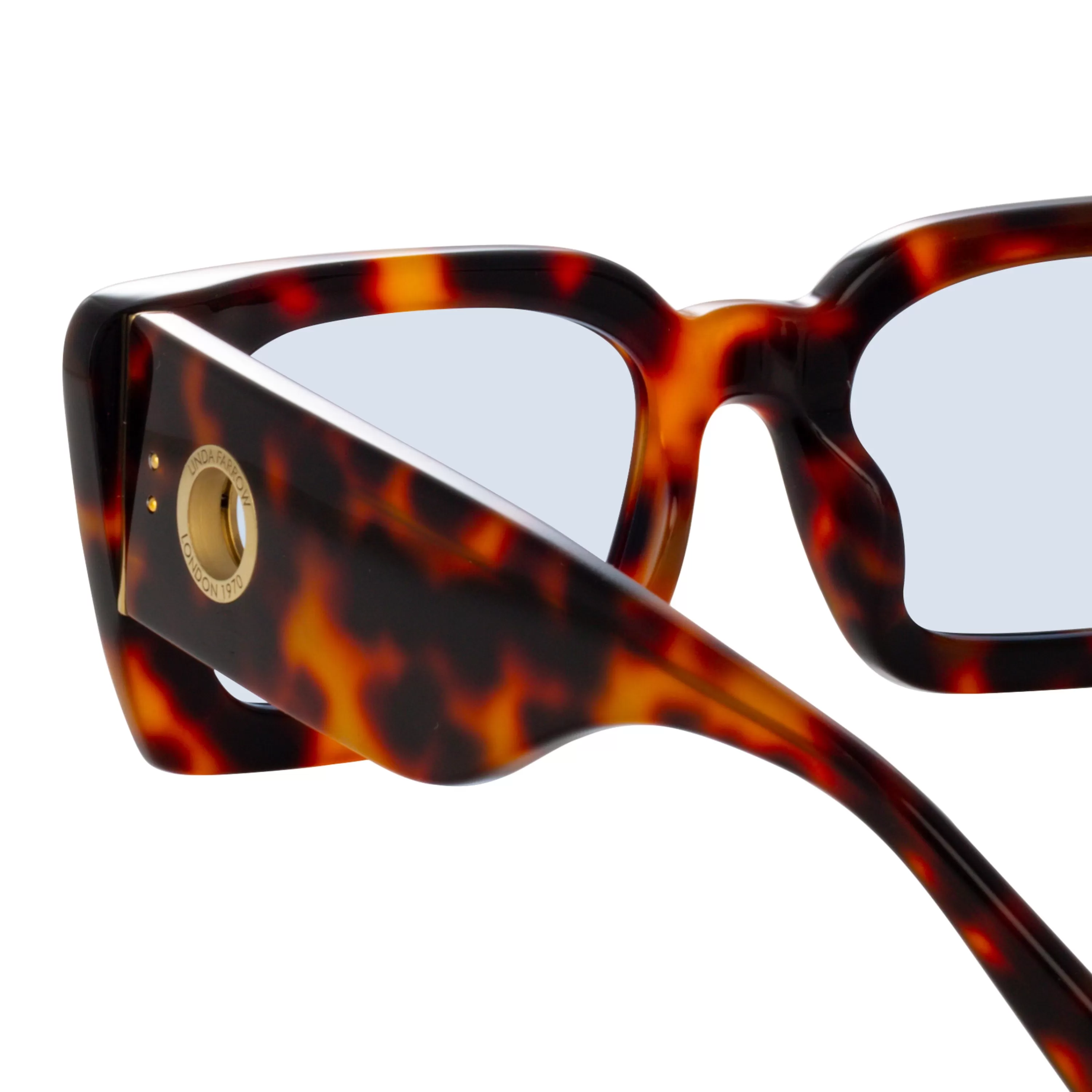 nieve_rectangular_sunglasses_in_tortoiseshell_and_blue_3.webp Women LINDA FARROW (U.K.) Nieve Rectangular Sunglasses in Tortoiseshell and Blue
