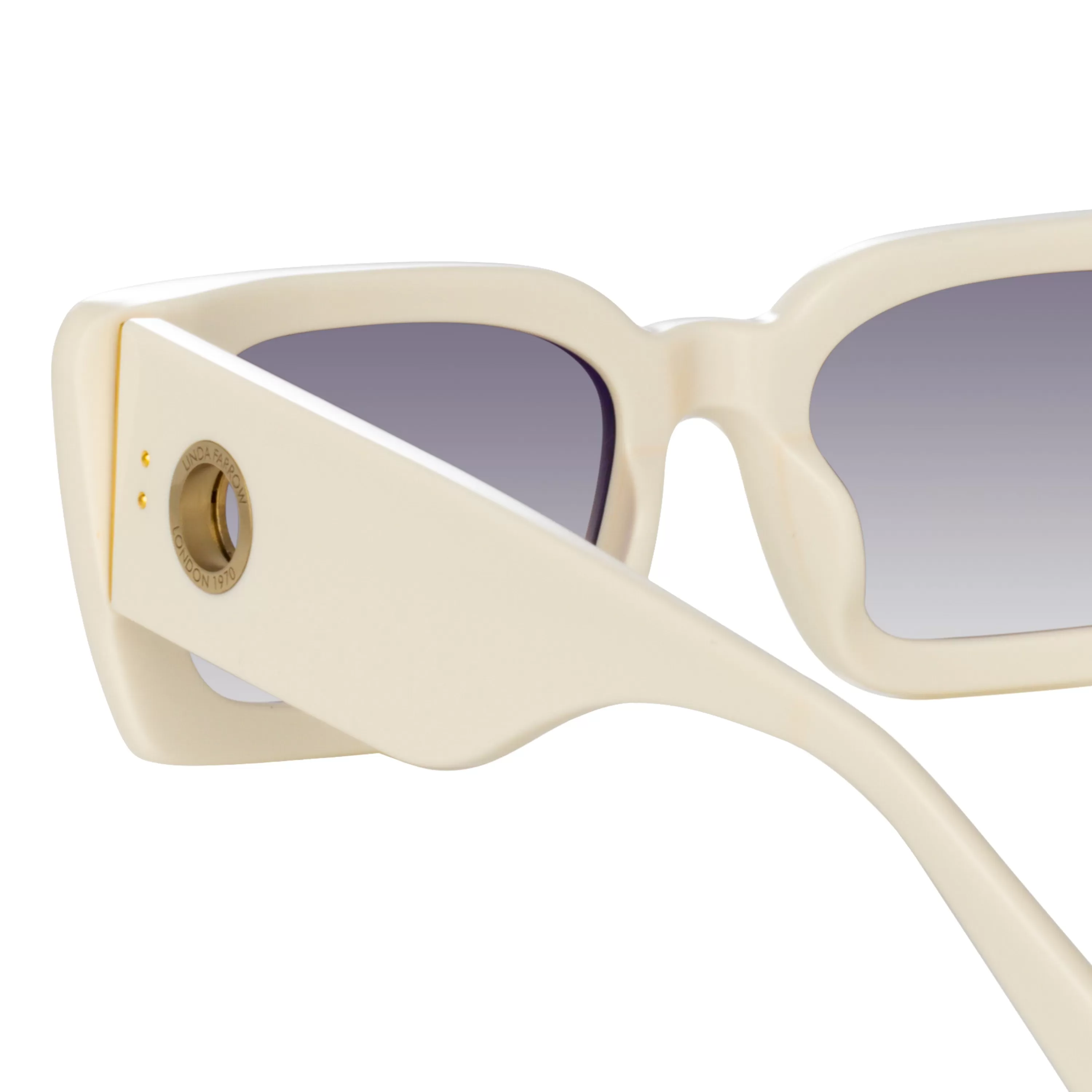 nieve_rectangular_sunglasses_in_white_4.webp Women LINDA FARROW (U.K.) Nieve Rectangular Sunglasses in White
