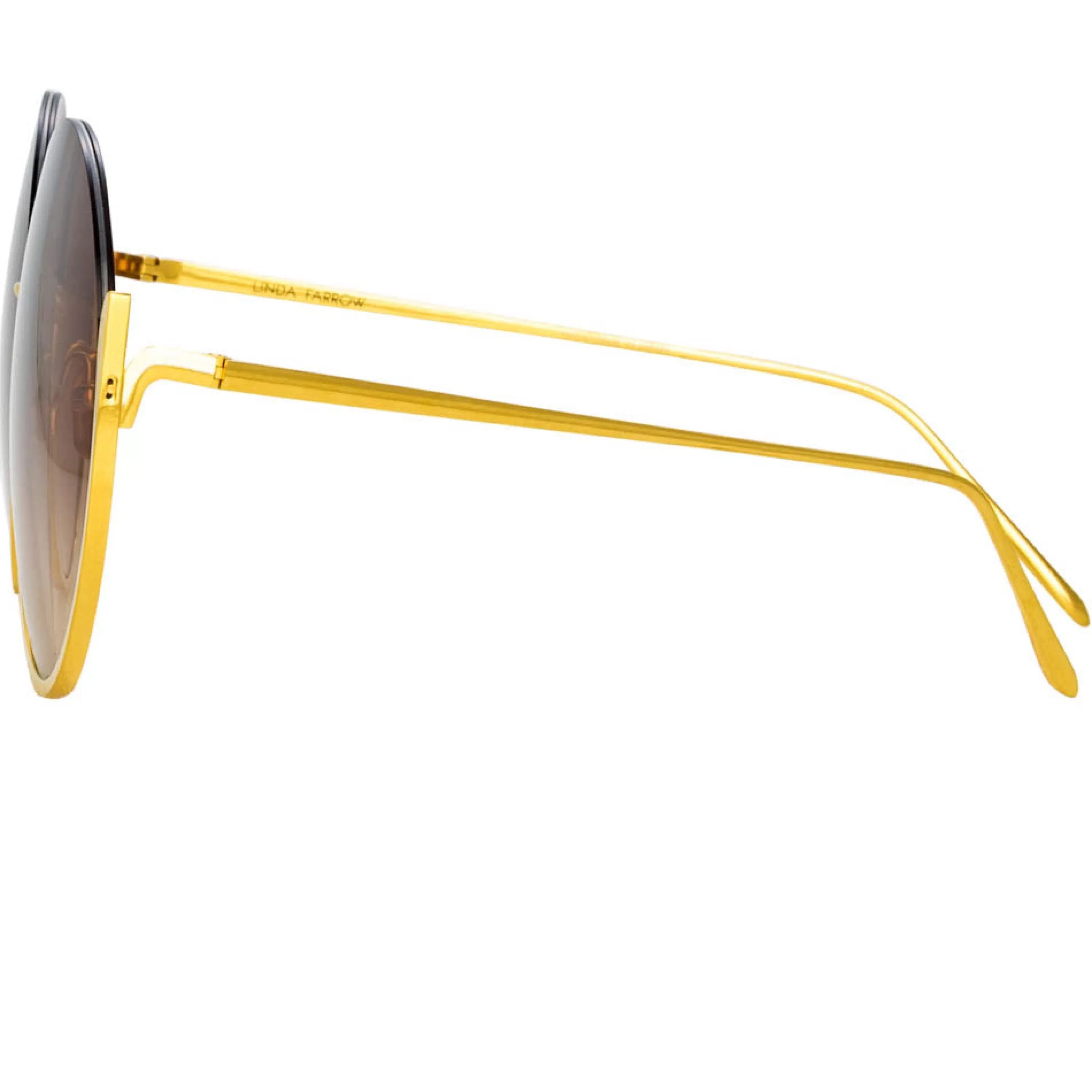olivia_round_sunglasses_in_yellow_gold_2.webp Linda Farrow Olivia Round Sunglasses in Yellow Gold