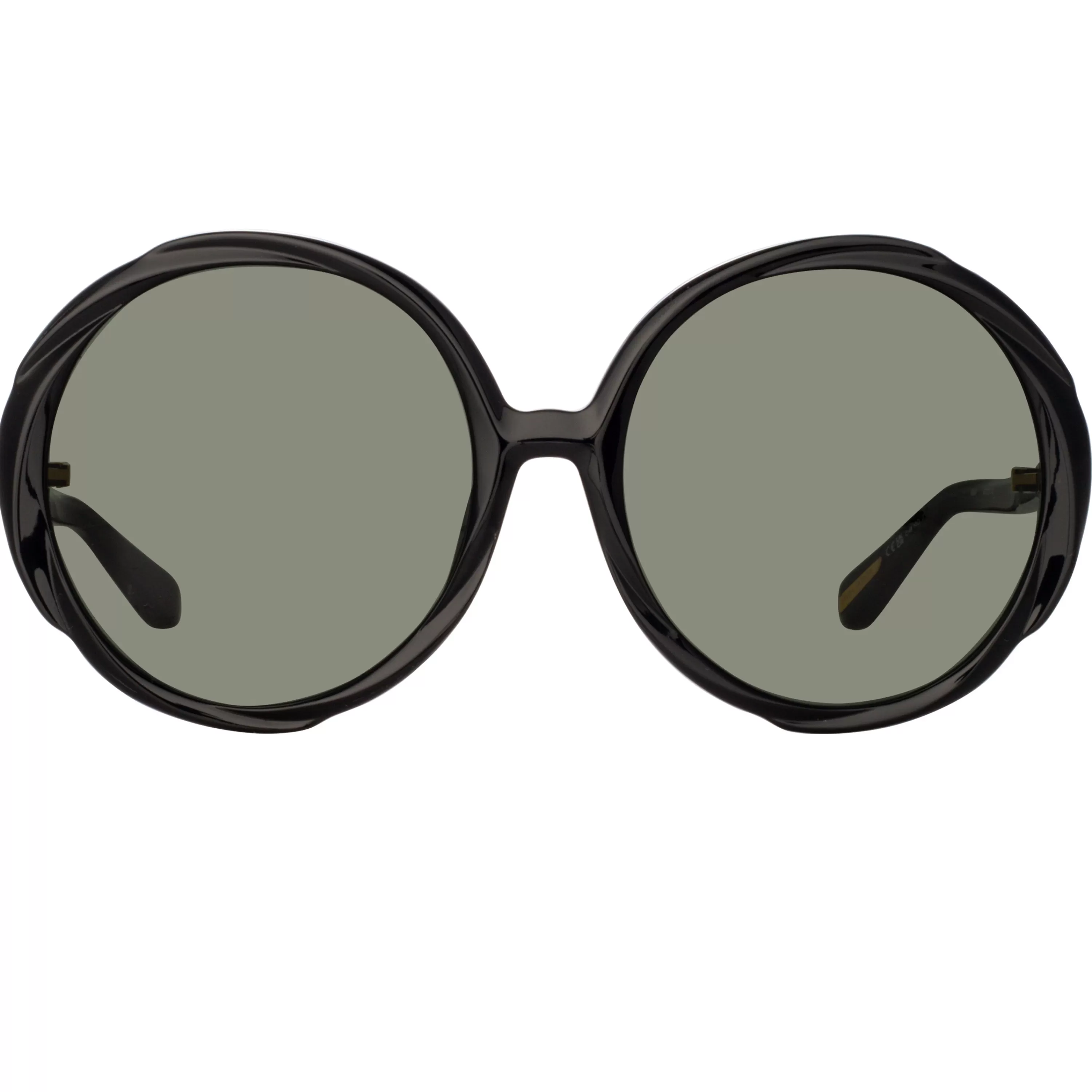 Women LINDA FARROW (U.K.) Otavia Oversized Sunglasses in Black