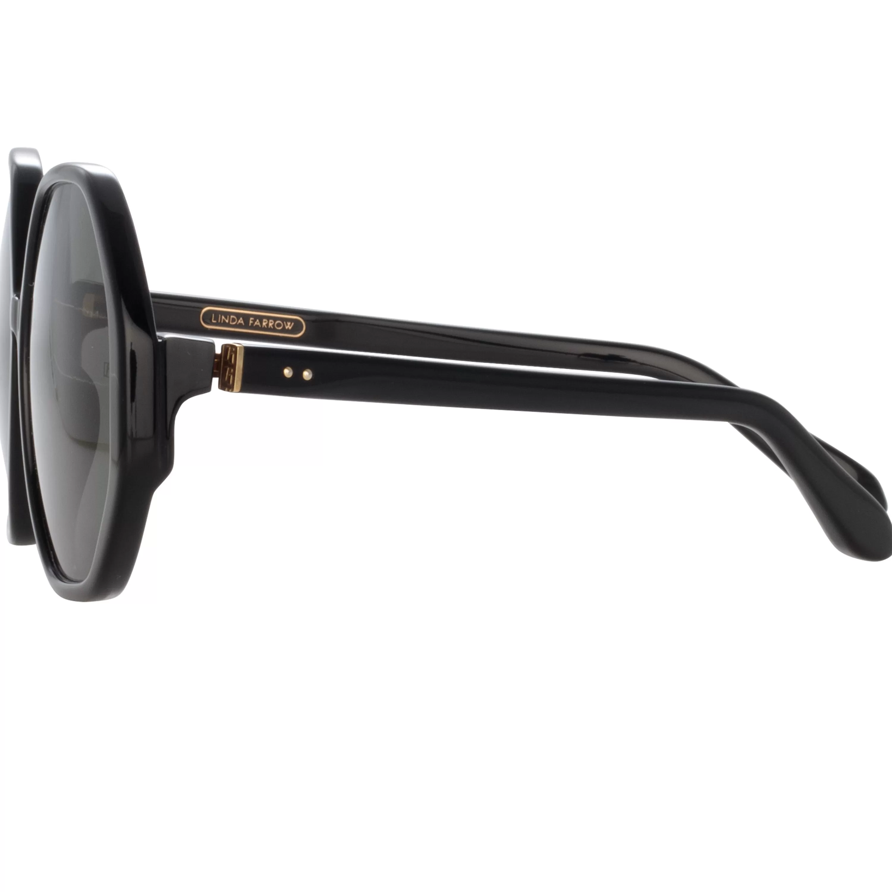 paloma_hexagon_sunglasses_in_black_2.webp Women LINDA FARROW (U.K.) Paloma Hexagon Sunglasses in Black