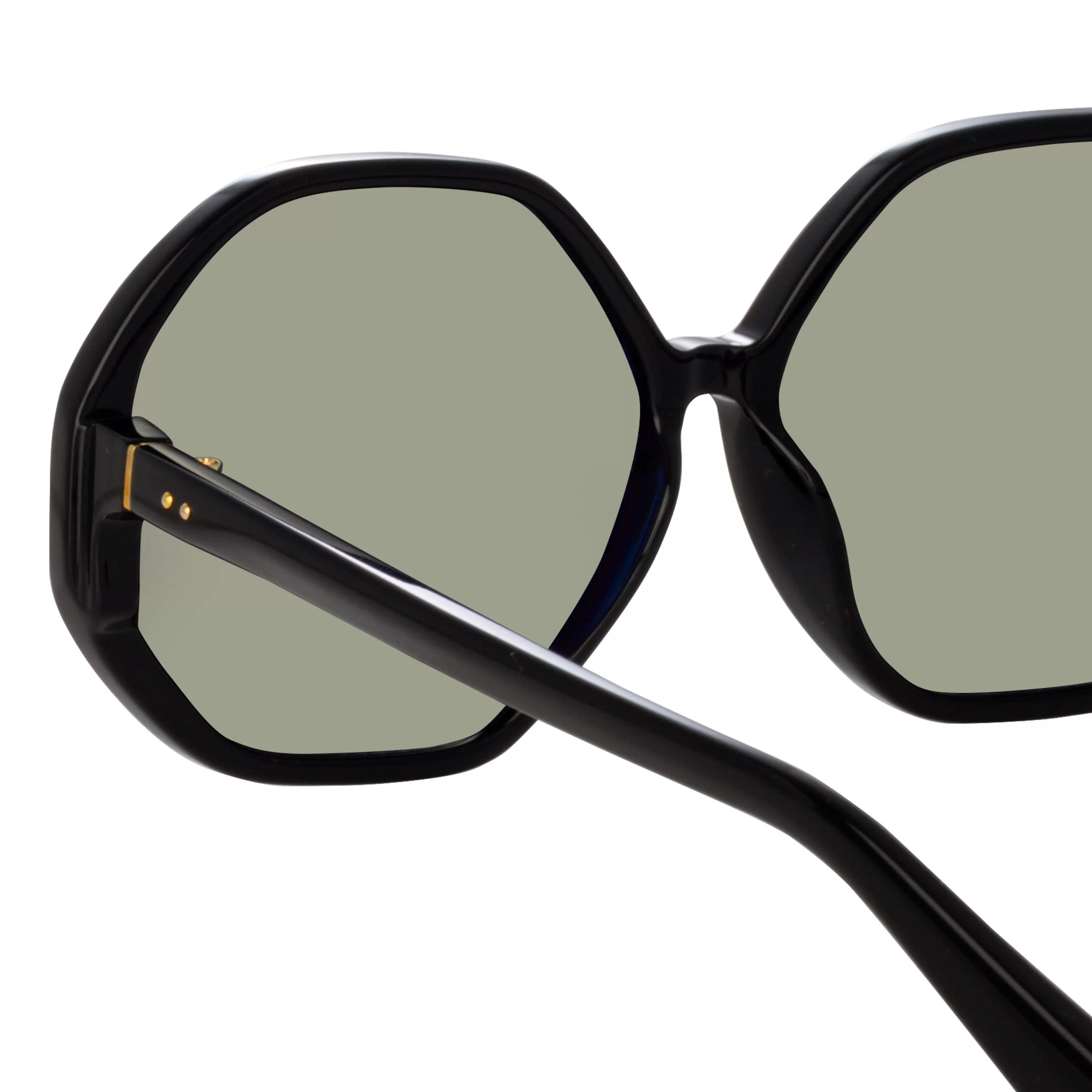 paloma_hexagon_sunglasses_in_black_3.webp Women LINDA FARROW (U.K.) Paloma Hexagon Sunglasses in Black