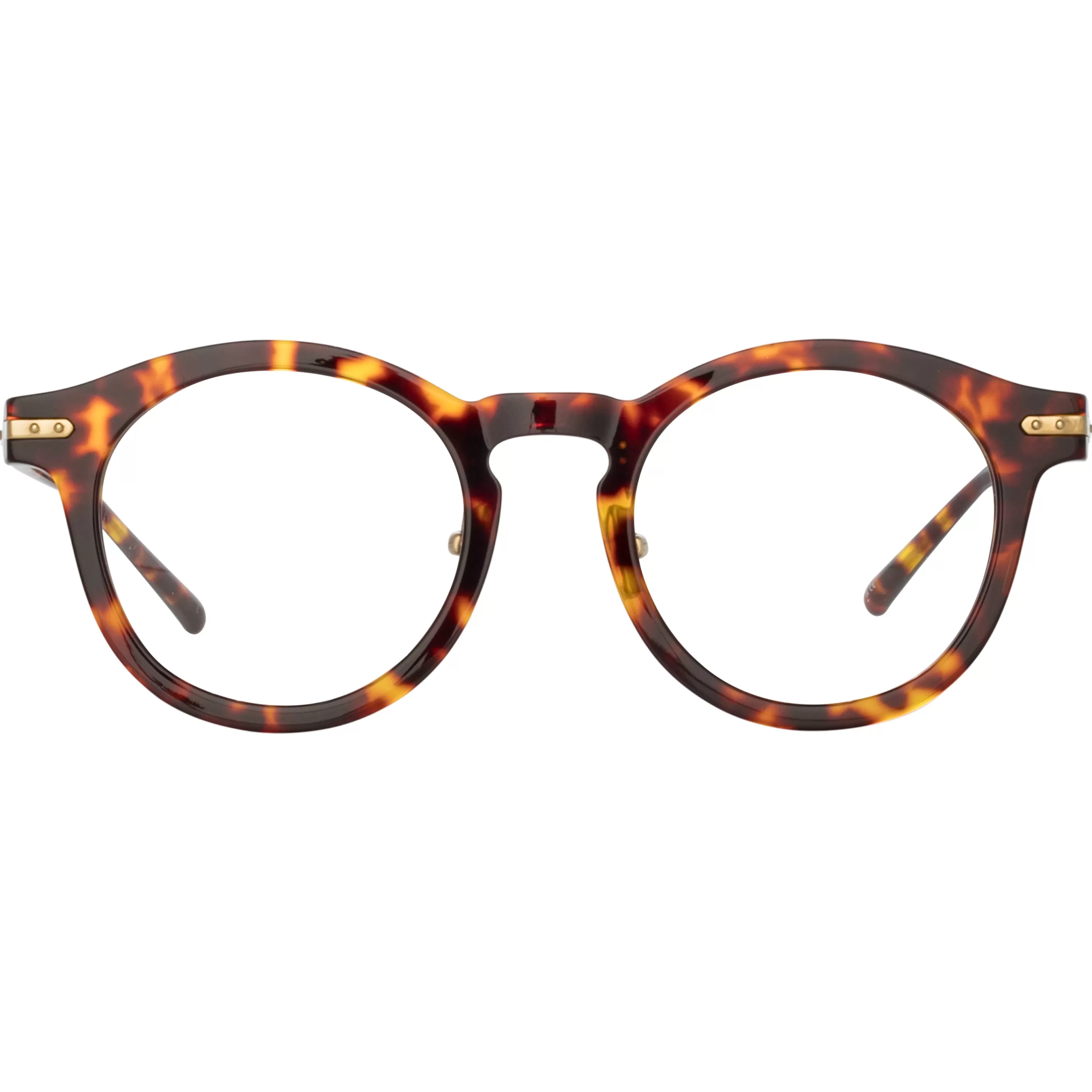 LINDA FARROW (U.K.) Parler Oval Optical Frame in Tortoiseshell (Asian Fit)
