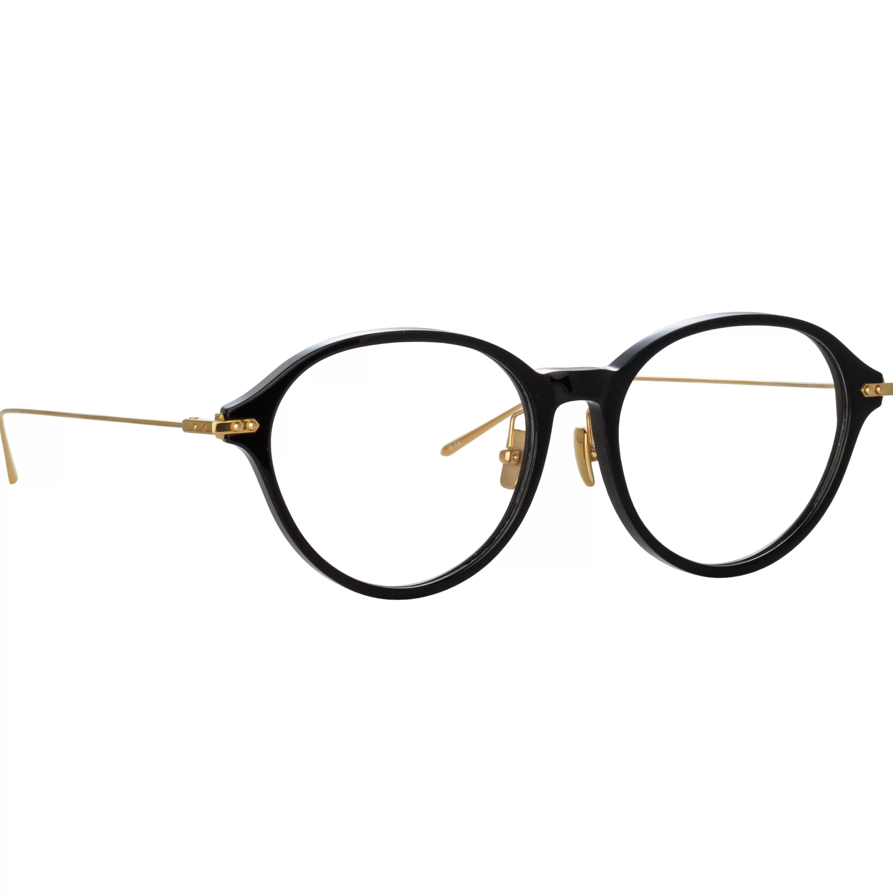 pearce_oval_optical_frame_in_black_asian_fit_2.webp Women LINDA FARROW (U.K.) Pearce Oval Optical Frame in Black (Asian Fit)