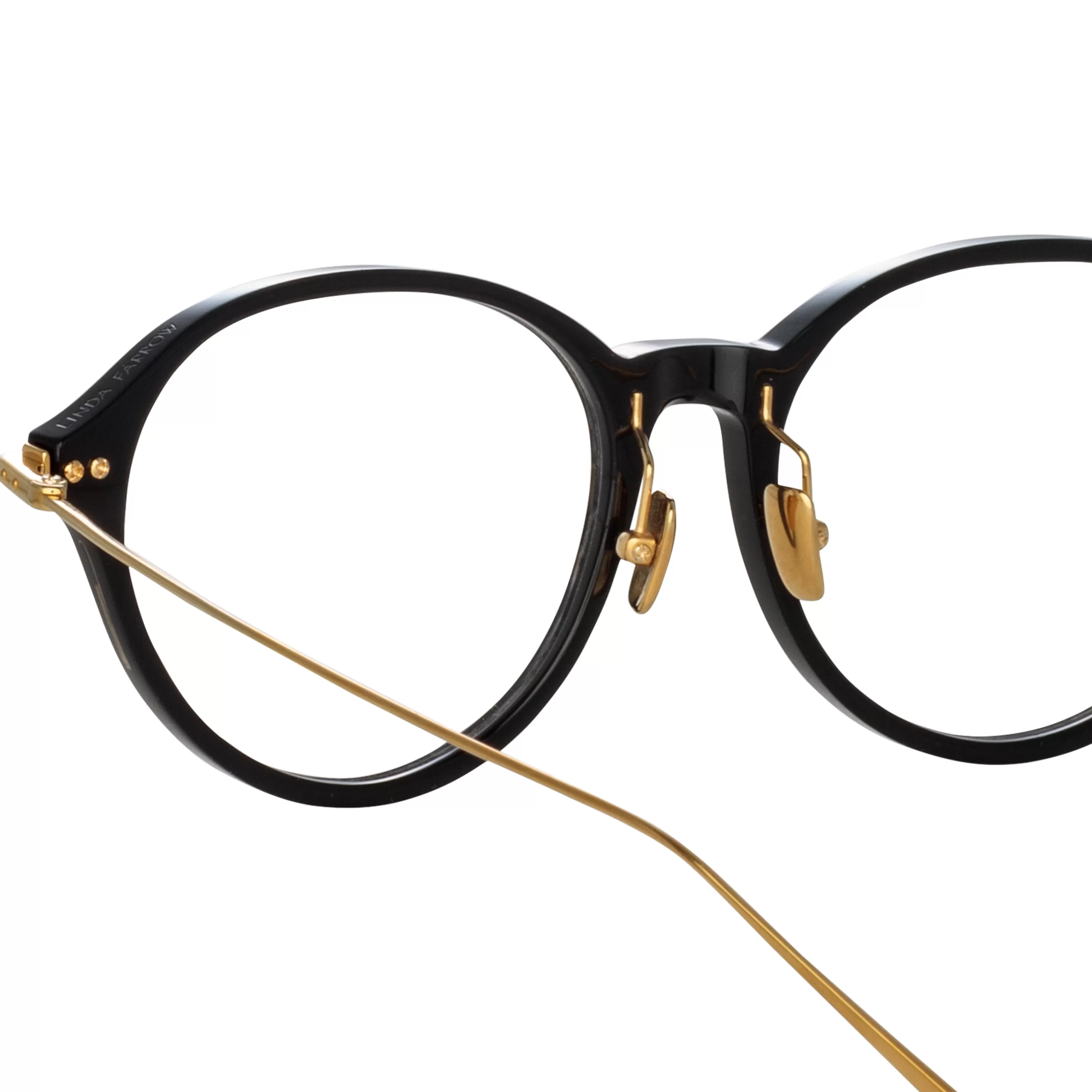 pearce_oval_optical_frame_in_black_asian_fit_4.webp Women LINDA FARROW (U.K.) Pearce Oval Optical Frame in Black (Asian Fit)
