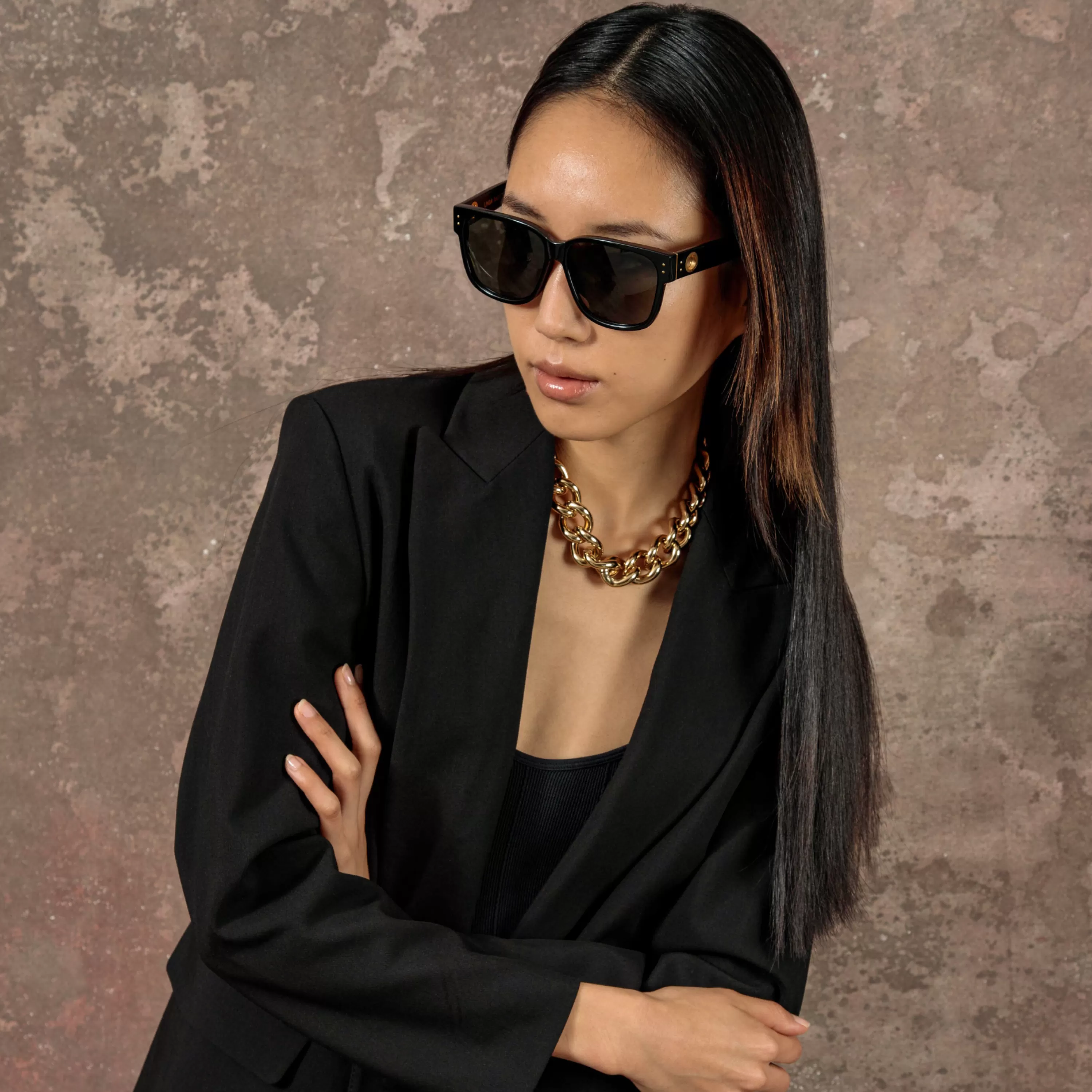 perry_dframe_sunglasses_in_black_5.webp Women Linda Farrow Perry D-Frame Sunglasses in Black