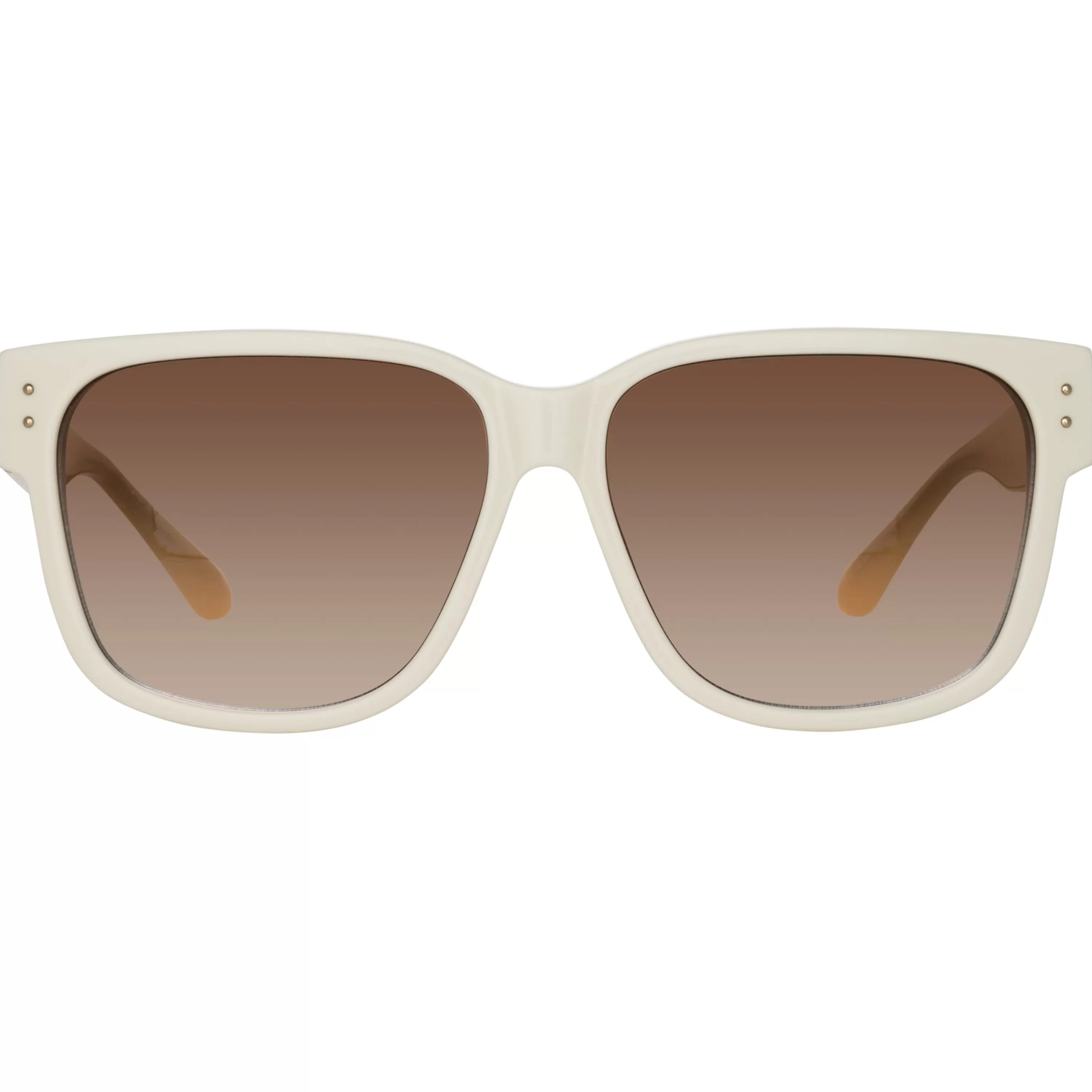 Women Linda Farrow Perry D-Frame Sunglasses in White