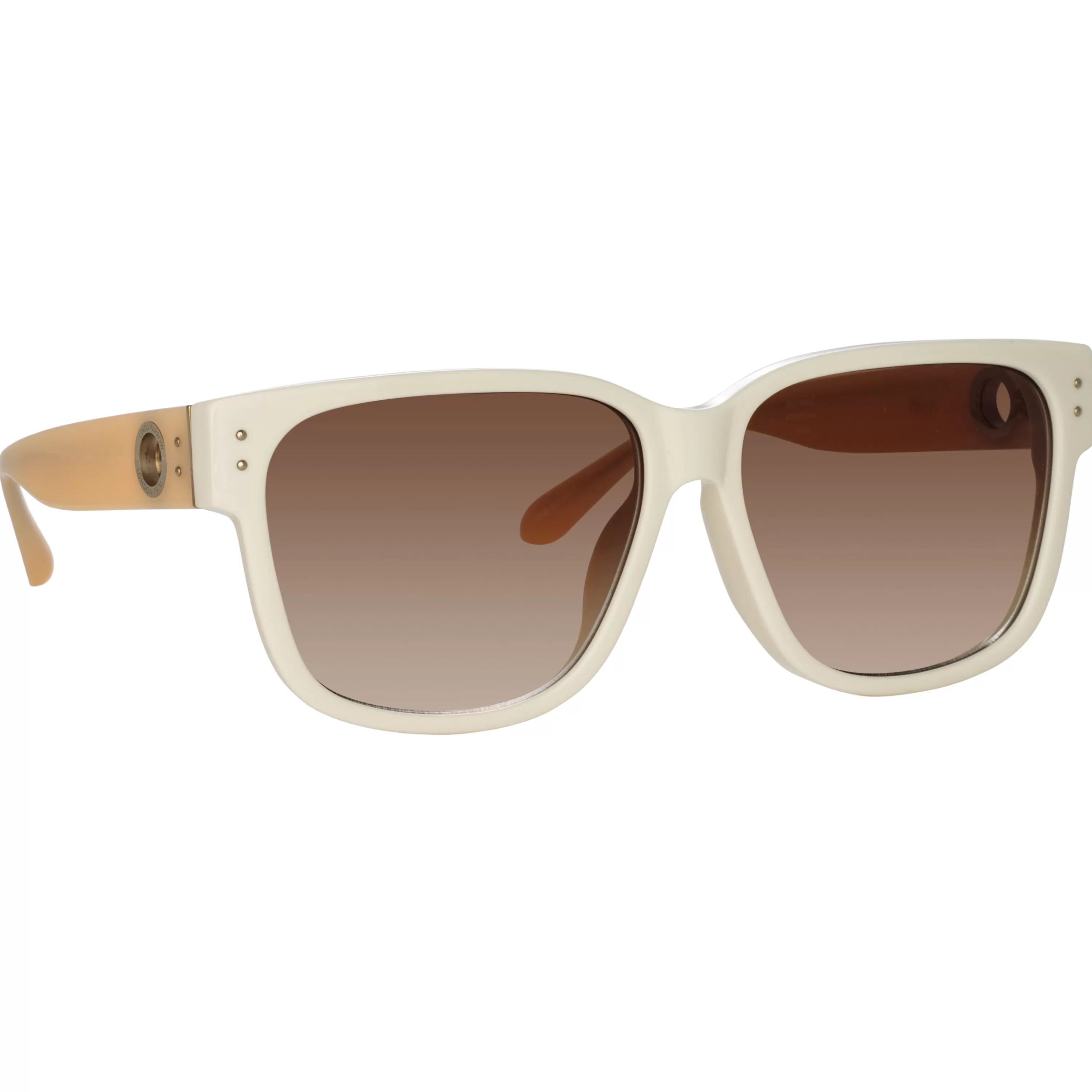 perry_dframe_sunglasses_in_white_2.webp Women Linda Farrow Perry D-Frame Sunglasses in White