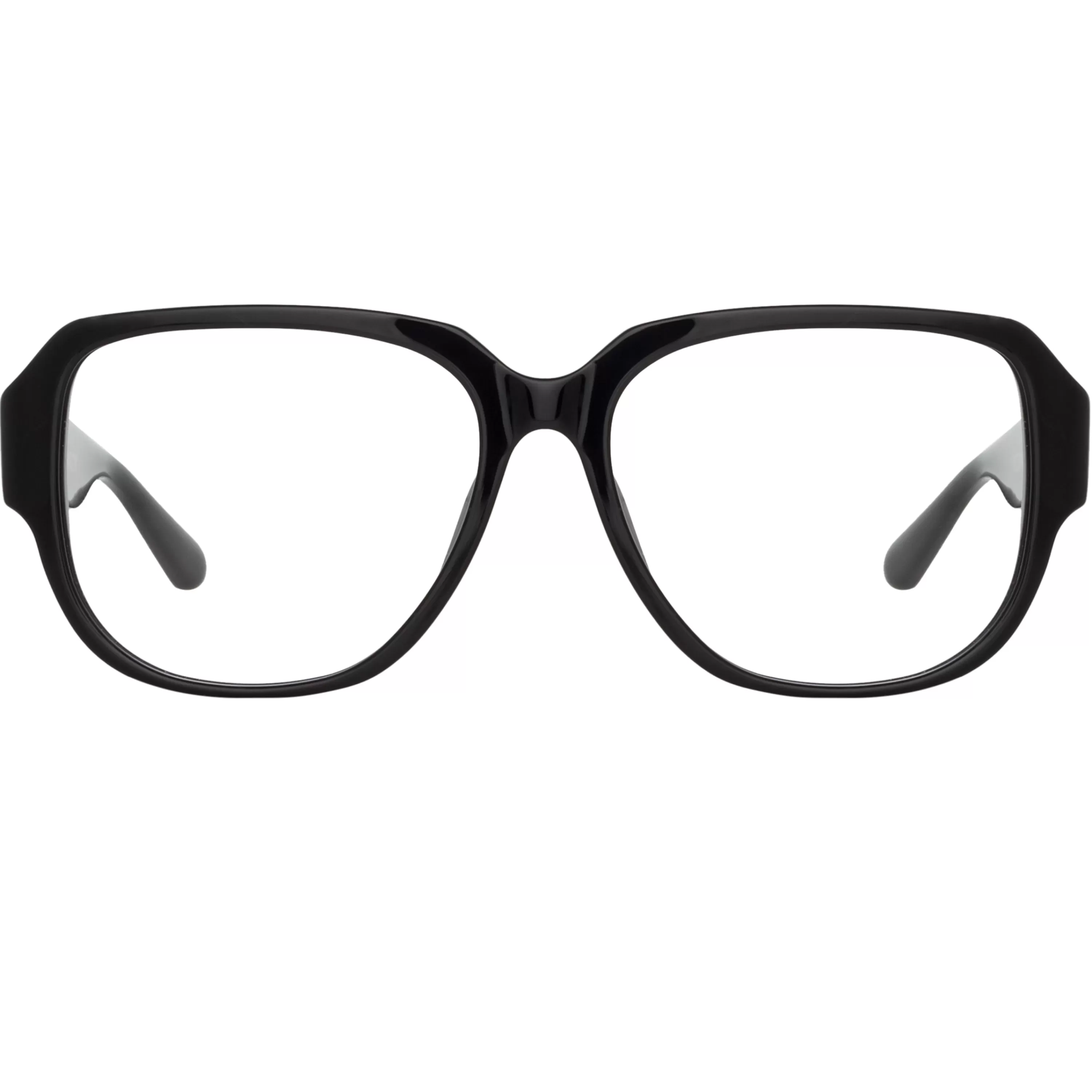 LINDA FARROW (U.K.) Renee Oversized Optical Frame in Black