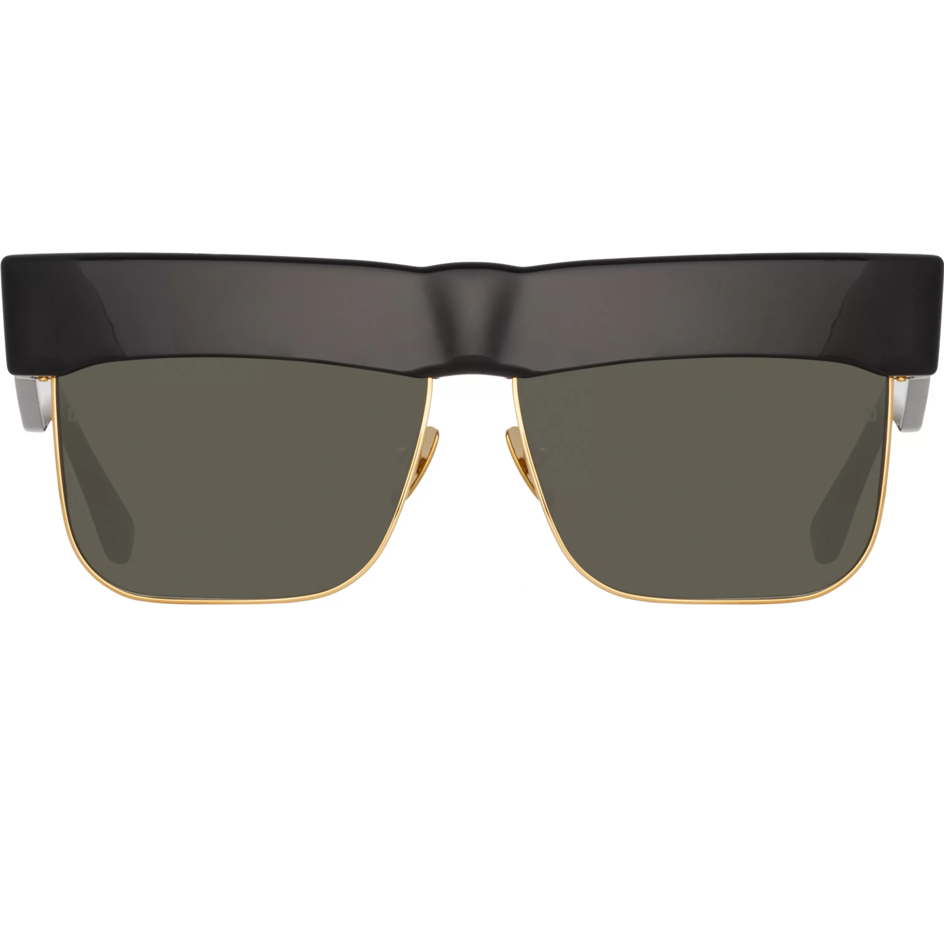 LINDA FARROW (U.K.) Rosalie Oversized Sunglasses in Black