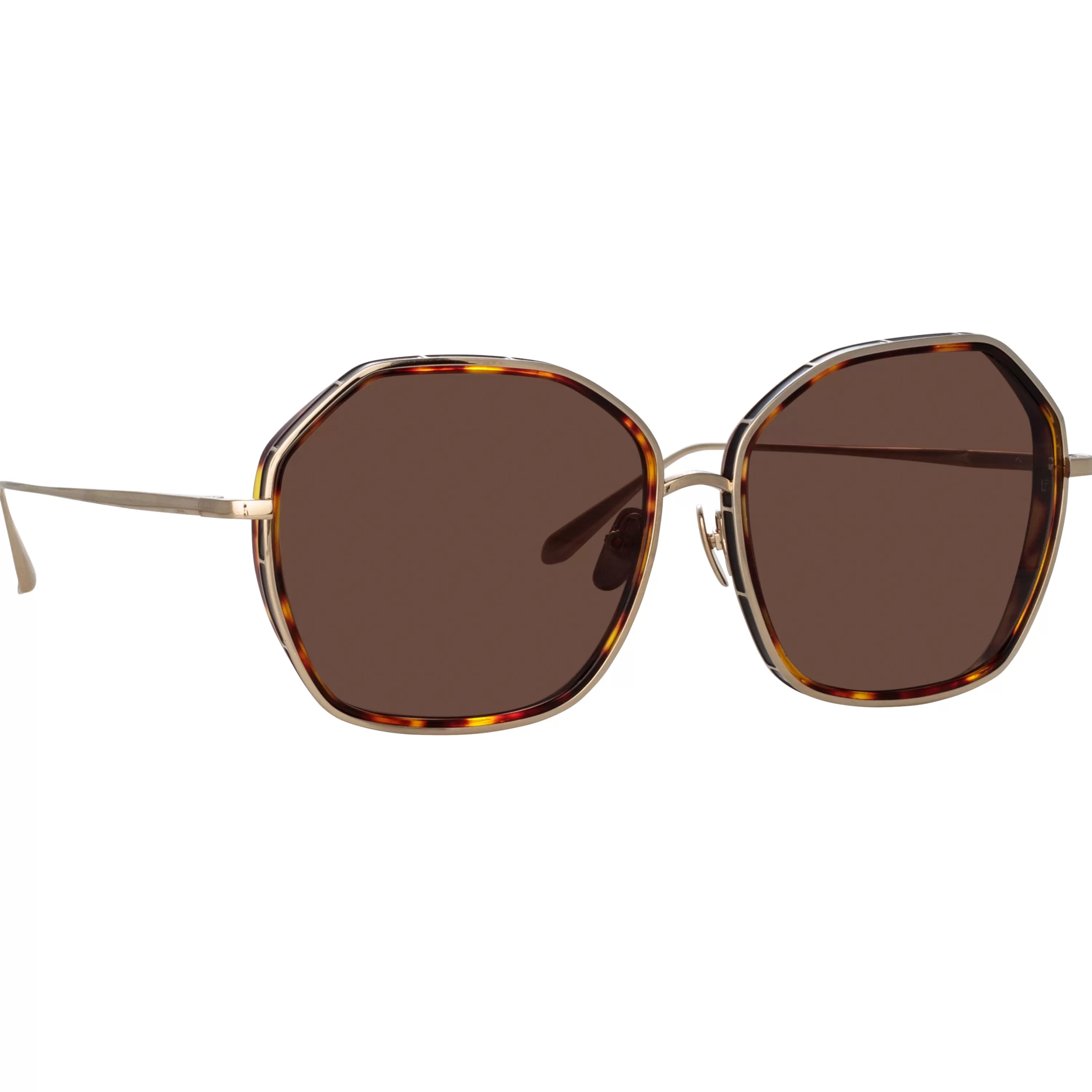 rowe_oversize_sunglasses_in_light_gold_2.webp Women Linda Farrow Rowe Oversize Sunglasses in Light Gold