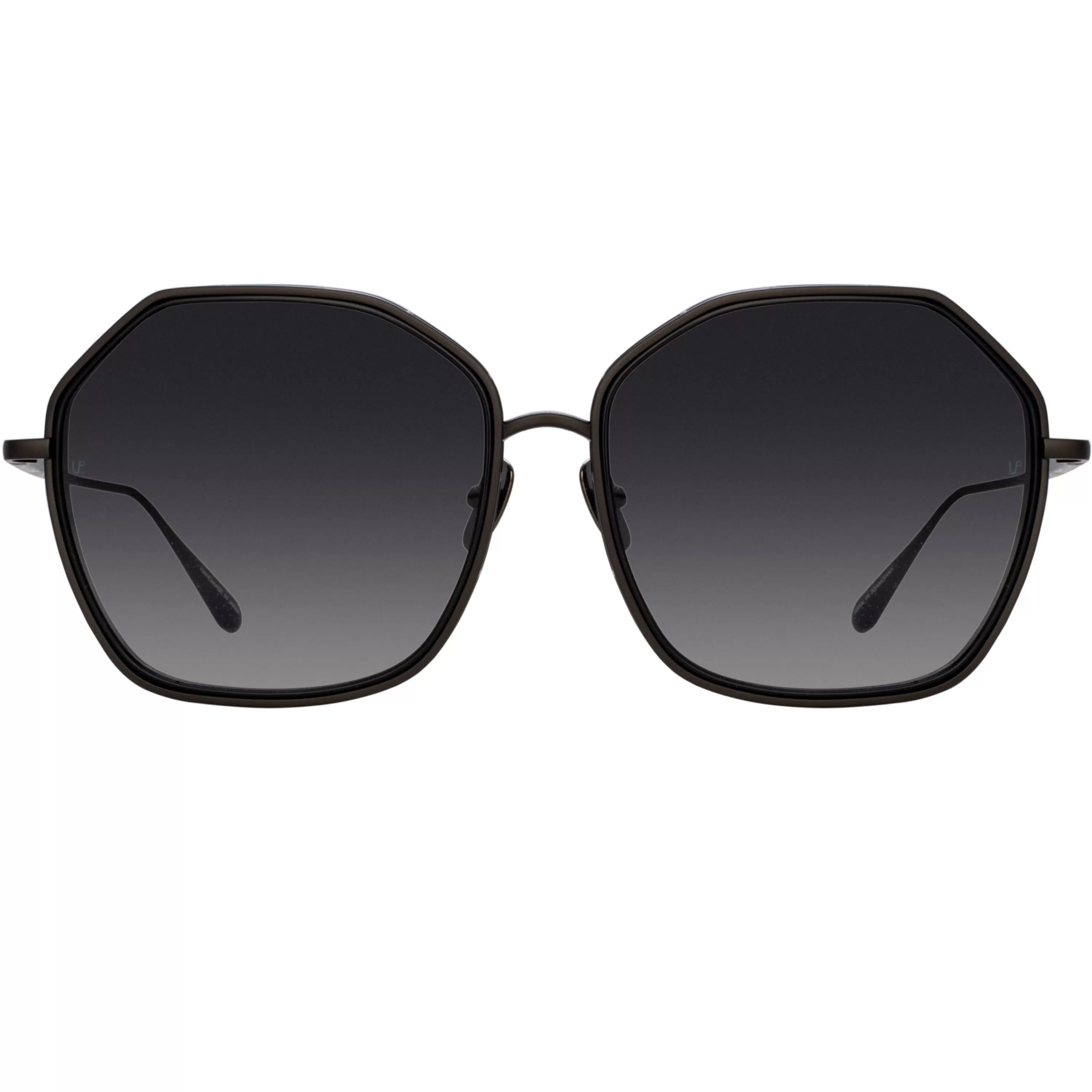 Women Linda Farrow Rowe Oversize Sunglasses in Matt Nickel