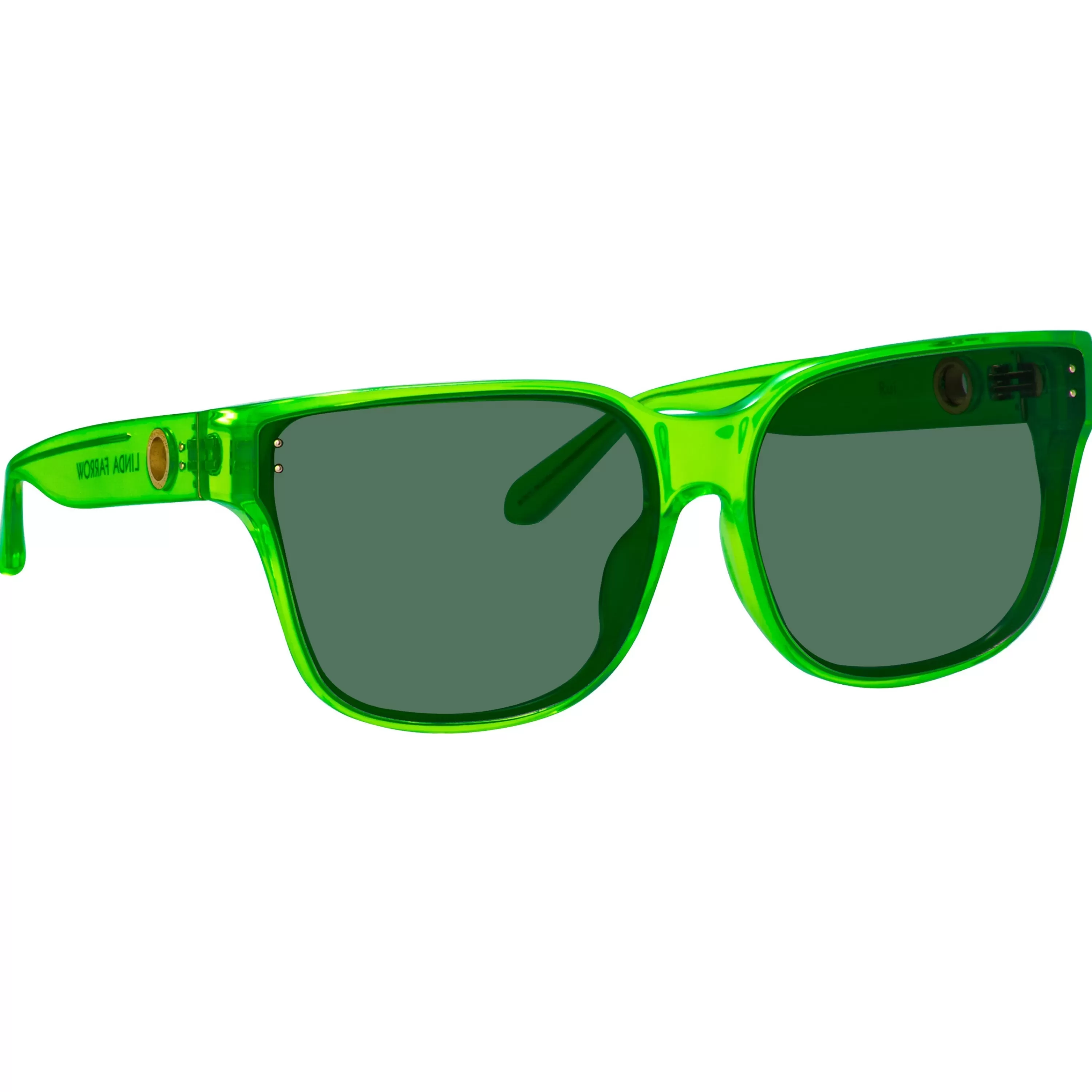 rui_oversize_sunglasses_in_neon_lime_2.webp Women LINDA FARROW (U.K.) Rui Oversize Sunglasses in Neon Lime