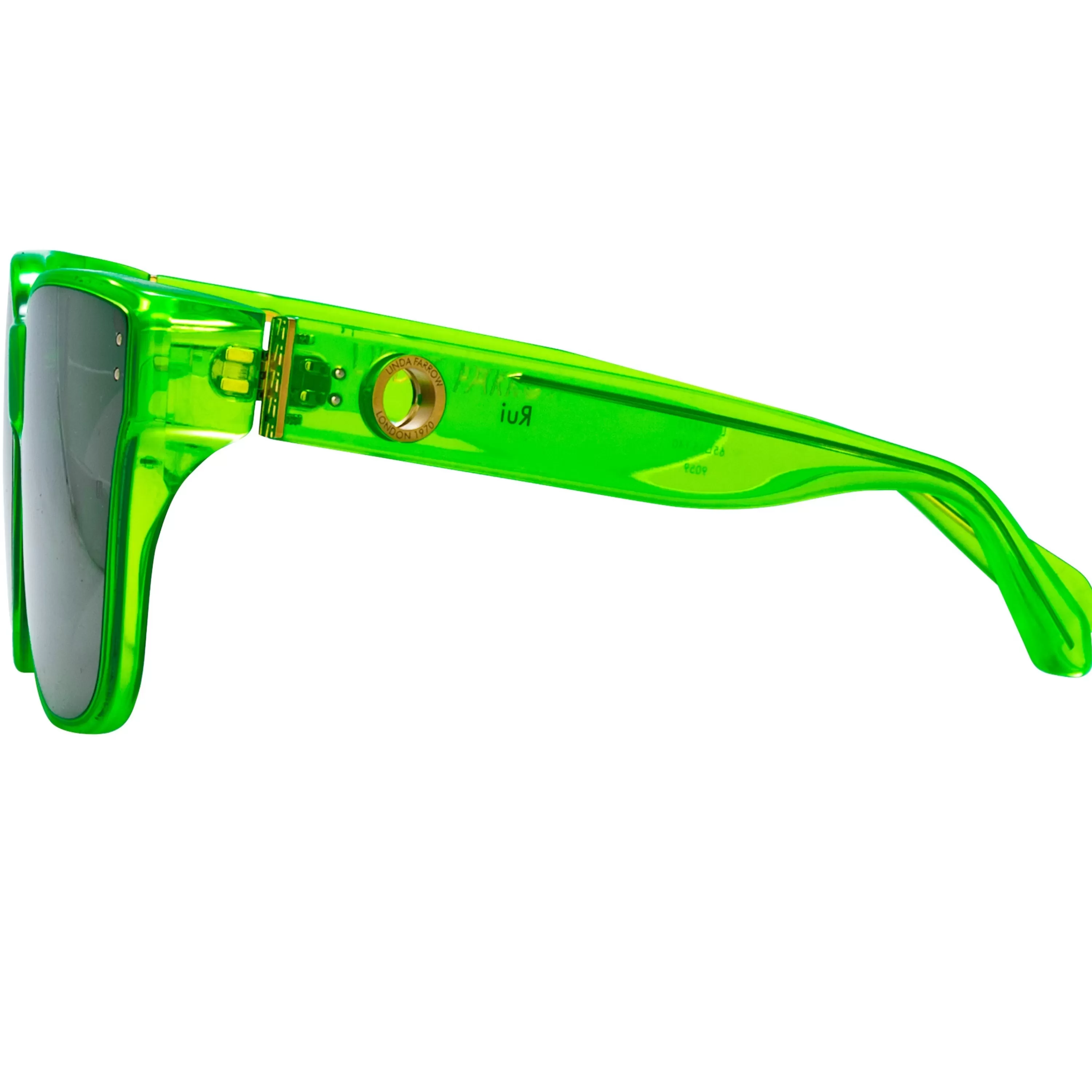 rui_oversize_sunglasses_in_neon_lime_3.webp Women LINDA FARROW (U.K.) Rui Oversize Sunglasses in Neon Lime