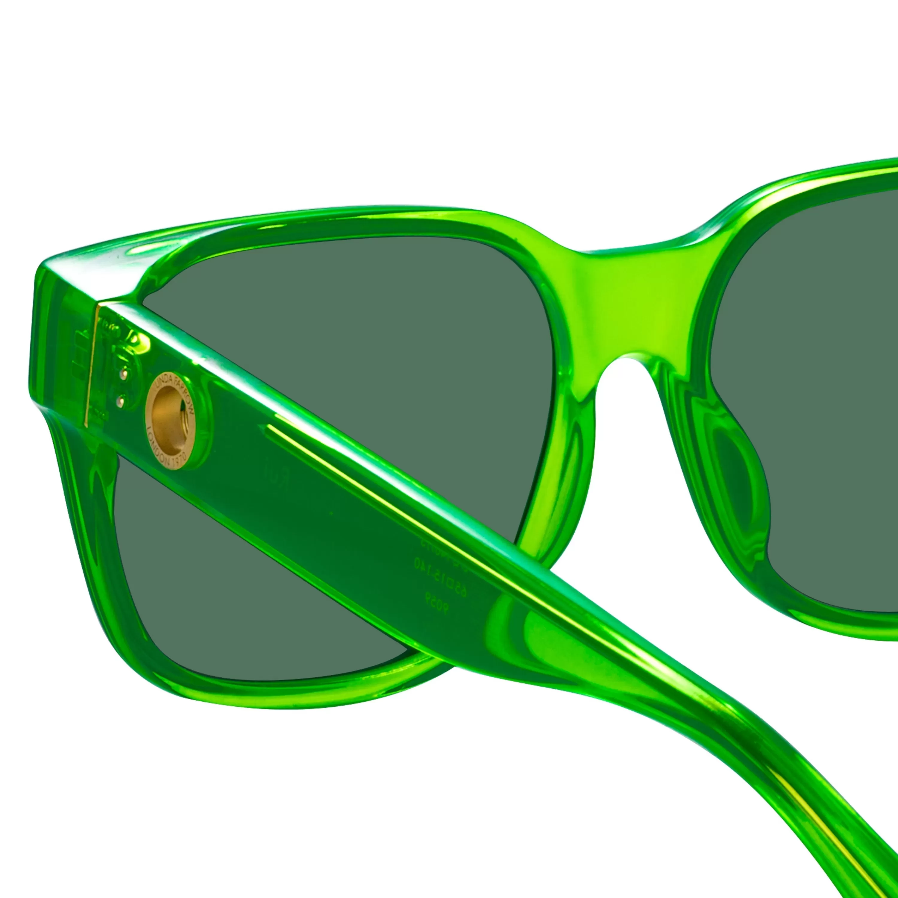 rui_oversize_sunglasses_in_neon_lime_4.webp Women LINDA FARROW (U.K.) Rui Oversize Sunglasses in Neon Lime