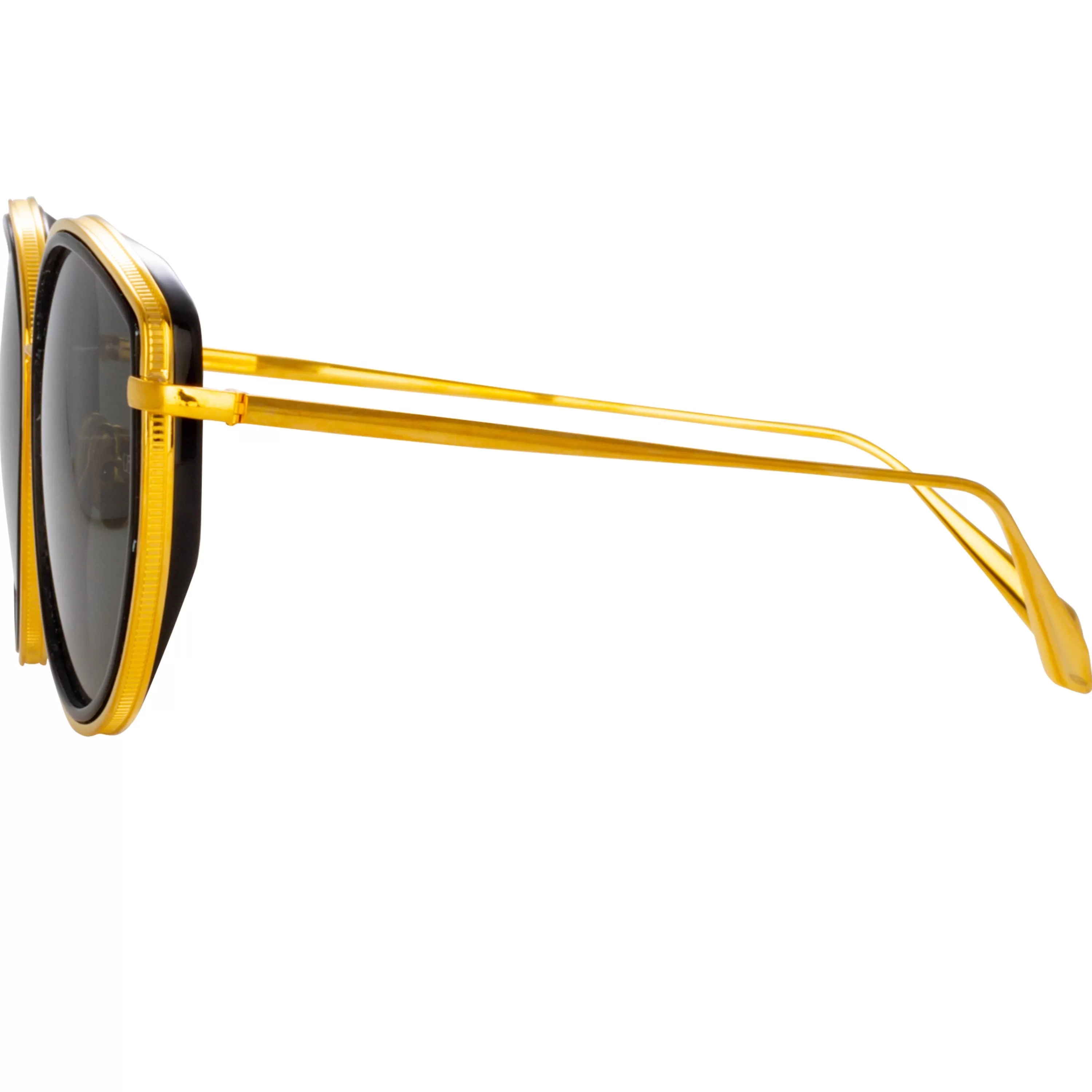 samara_cat_eye_sunglasses_in_yellow_gold_2.webp Women LINDA FARROW (U.K.) Samara Cat Eye Sunglasses in Yellow Gold