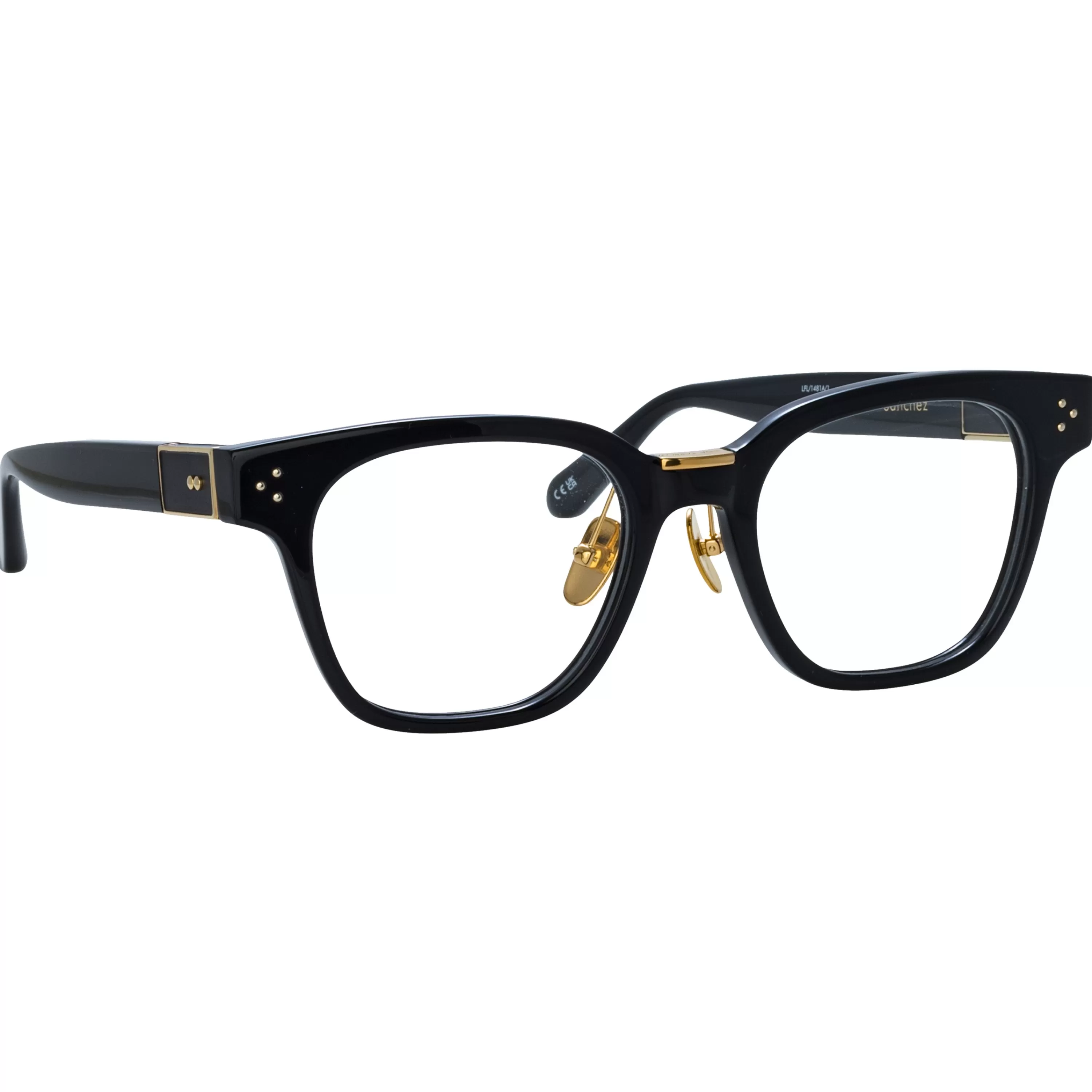 sanchez_optical_dframe_in_black_2.webp Women LINDA FARROW (U.K.) Sanchez Optical D-Frame in Black