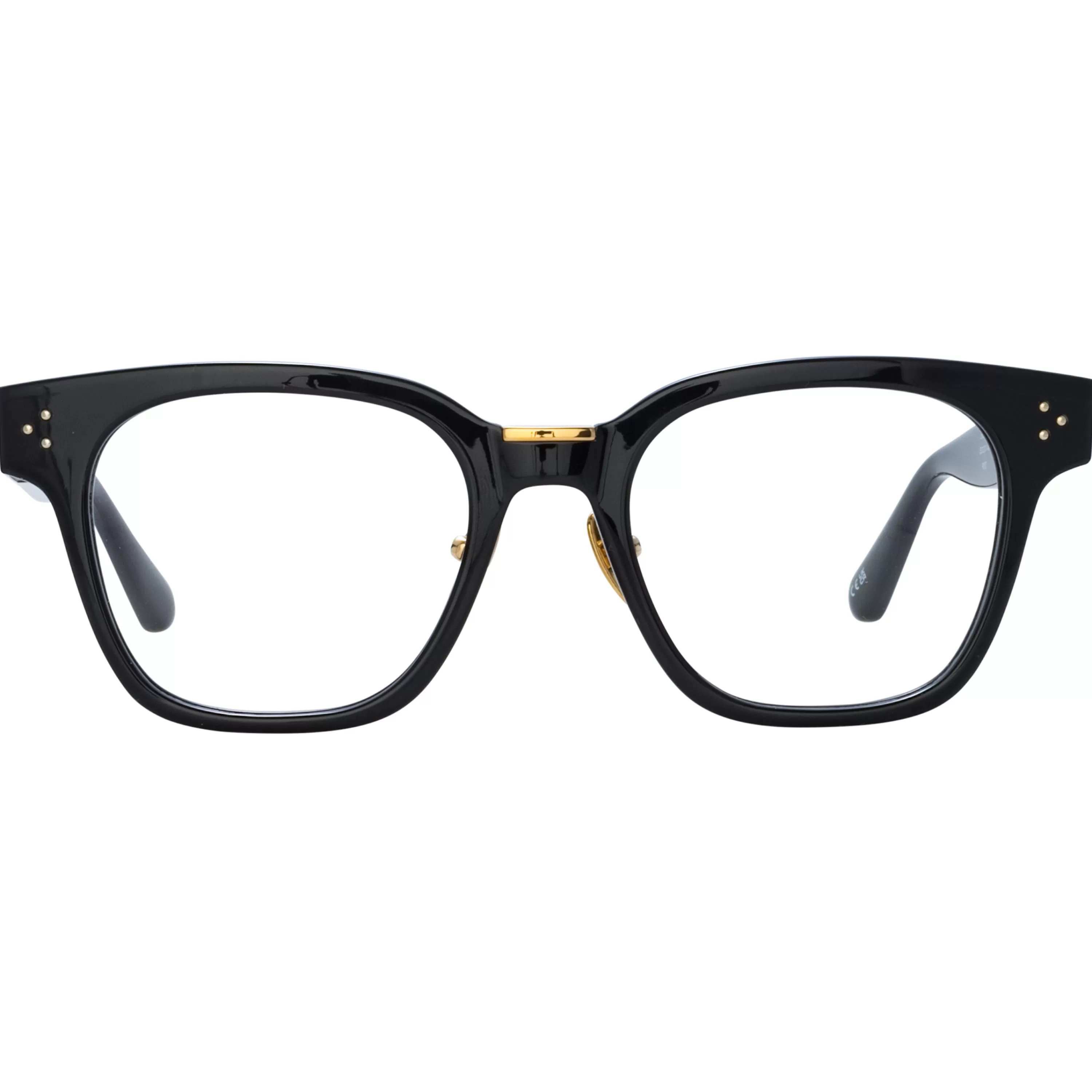 Women LINDA FARROW (U.K.) Sanchez Optical D-Frame in Black (Asian Fit)