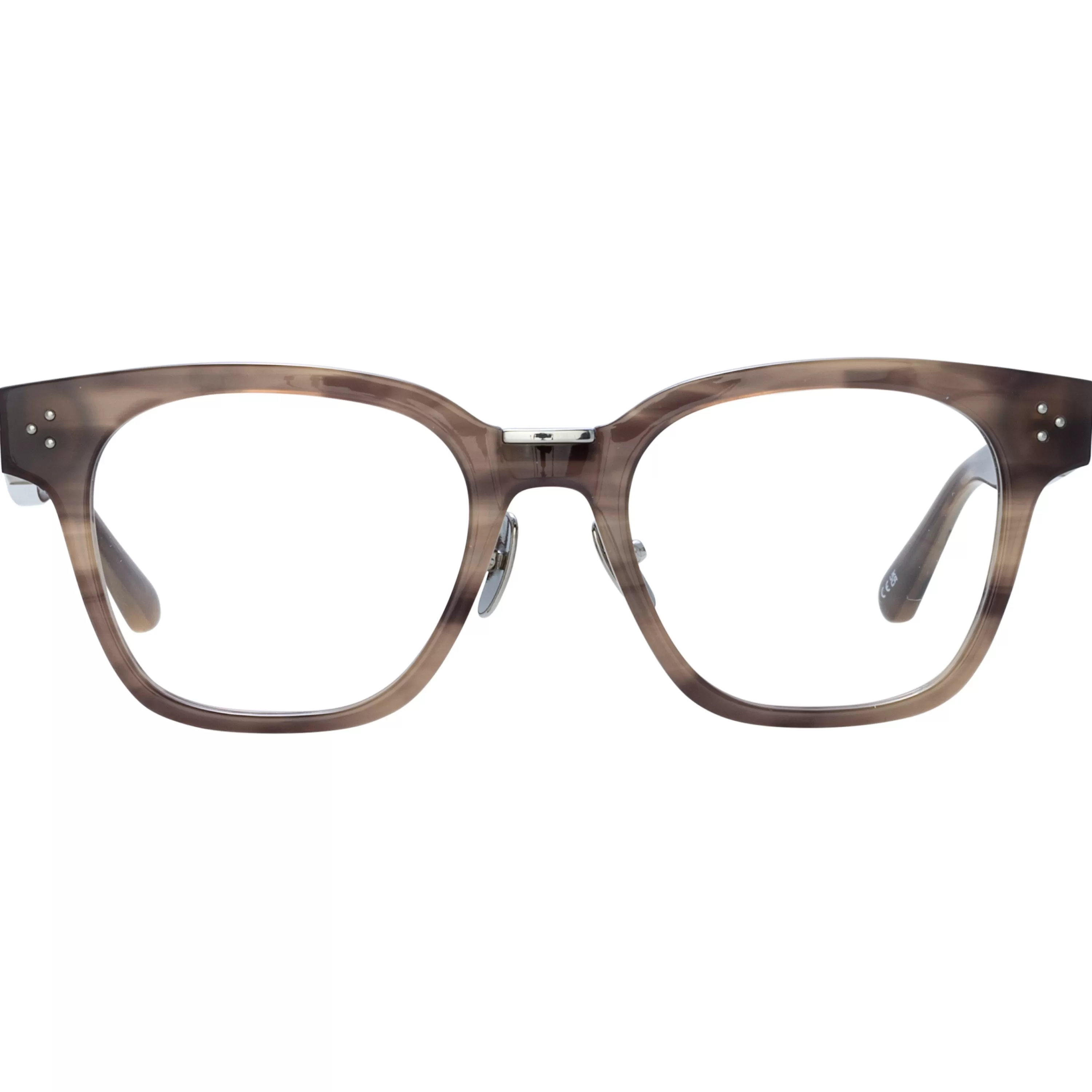Women LINDA FARROW (U.K.) Sanchez Optical D-Frame in Grey Horn (Asian Fit)