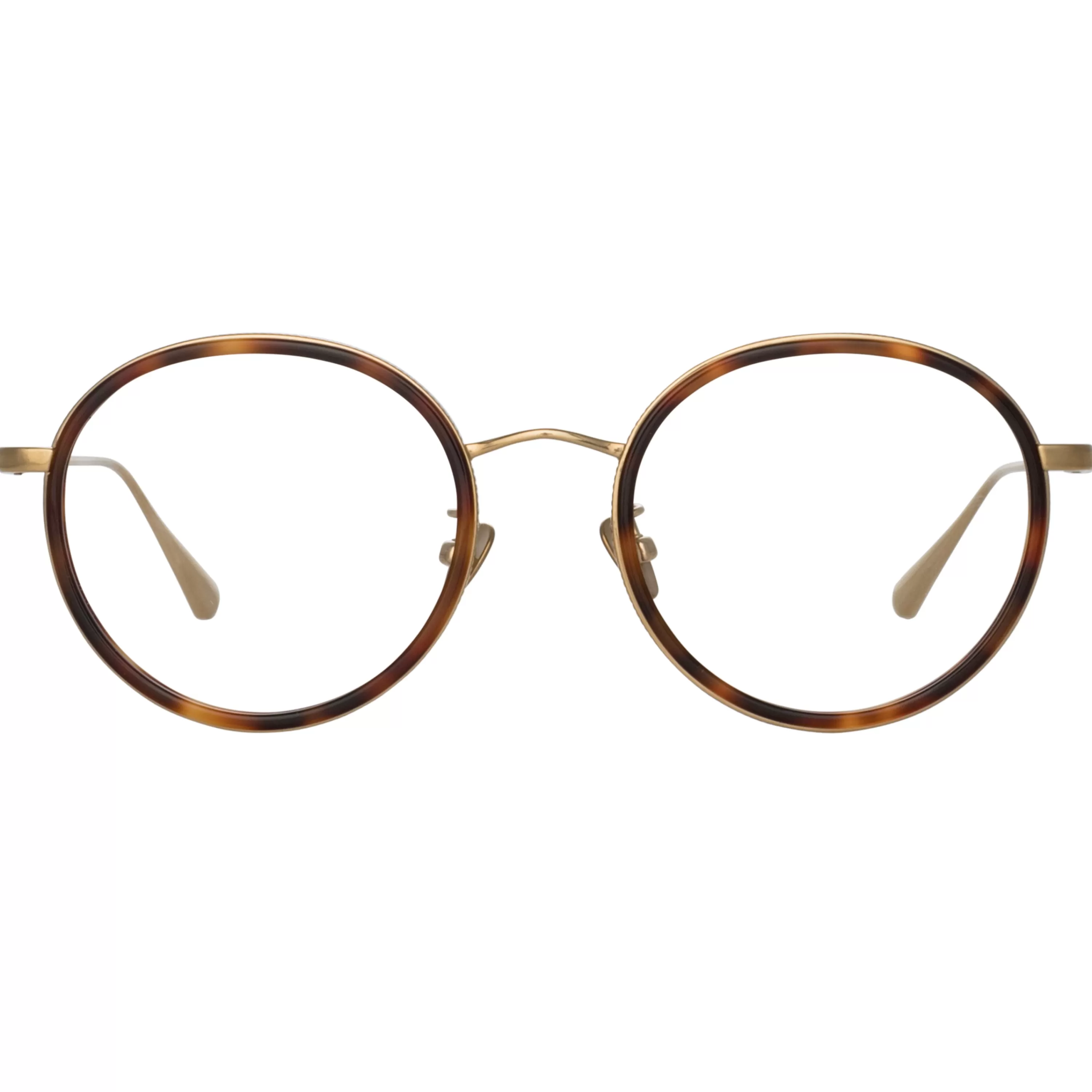 LINDA FARROW (U.K.) Sato Oval Optical Frame in Light Gold