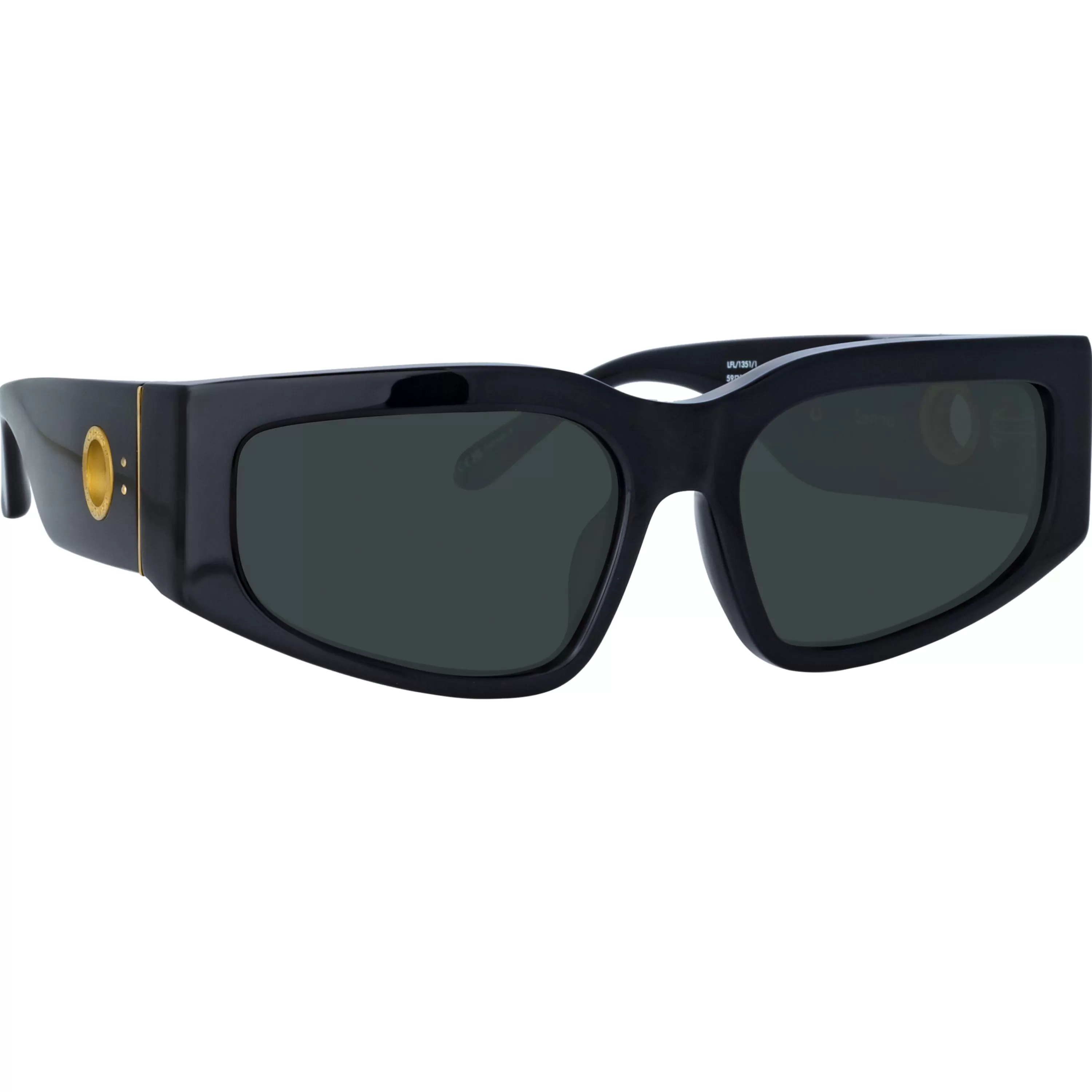 LINDA FARROW (U.K.) Senna Cat Eye Sunglasses in Black (Men's)