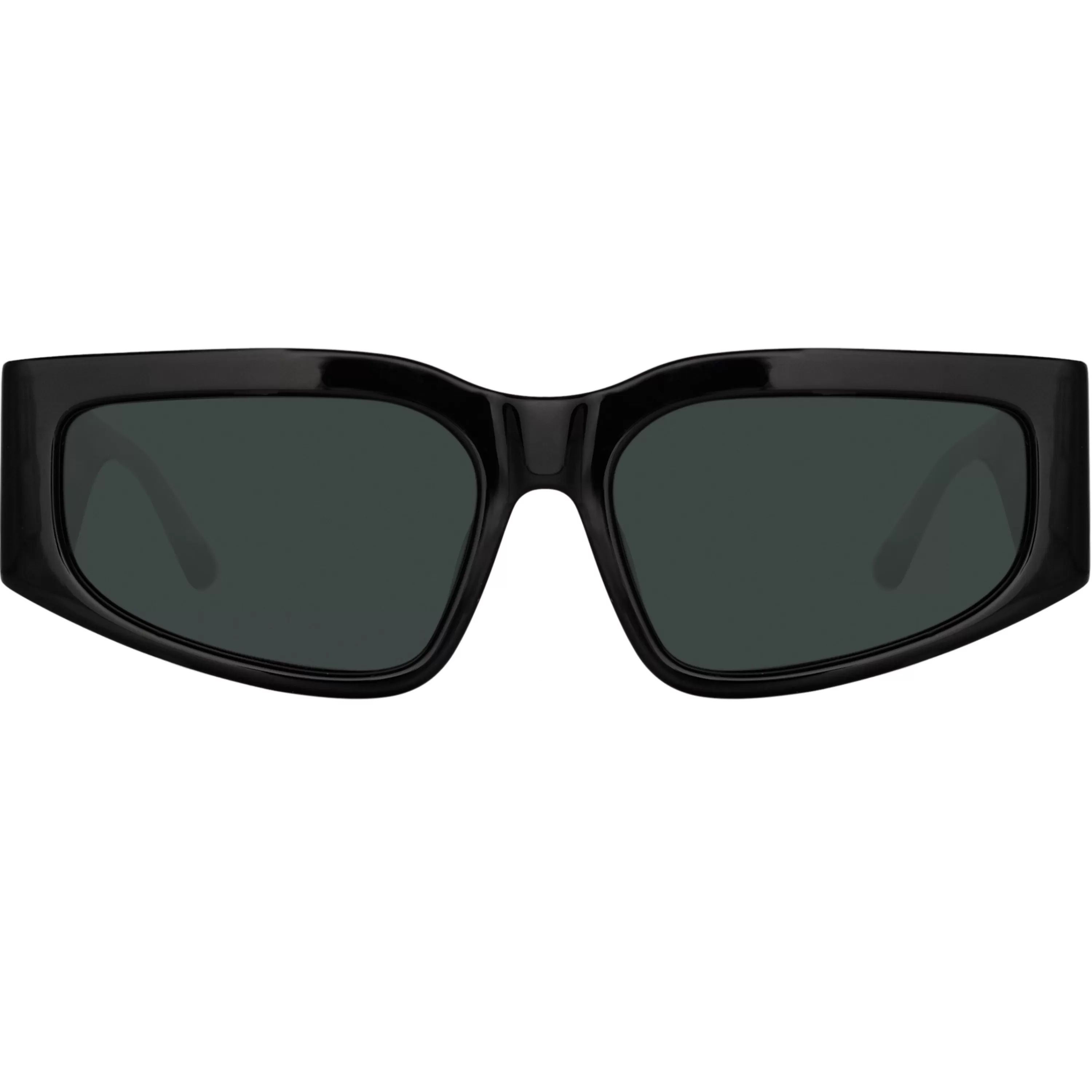 LINDA FARROW (U.K.) Senna Cat Eye Sunglasses in Black (Men's)