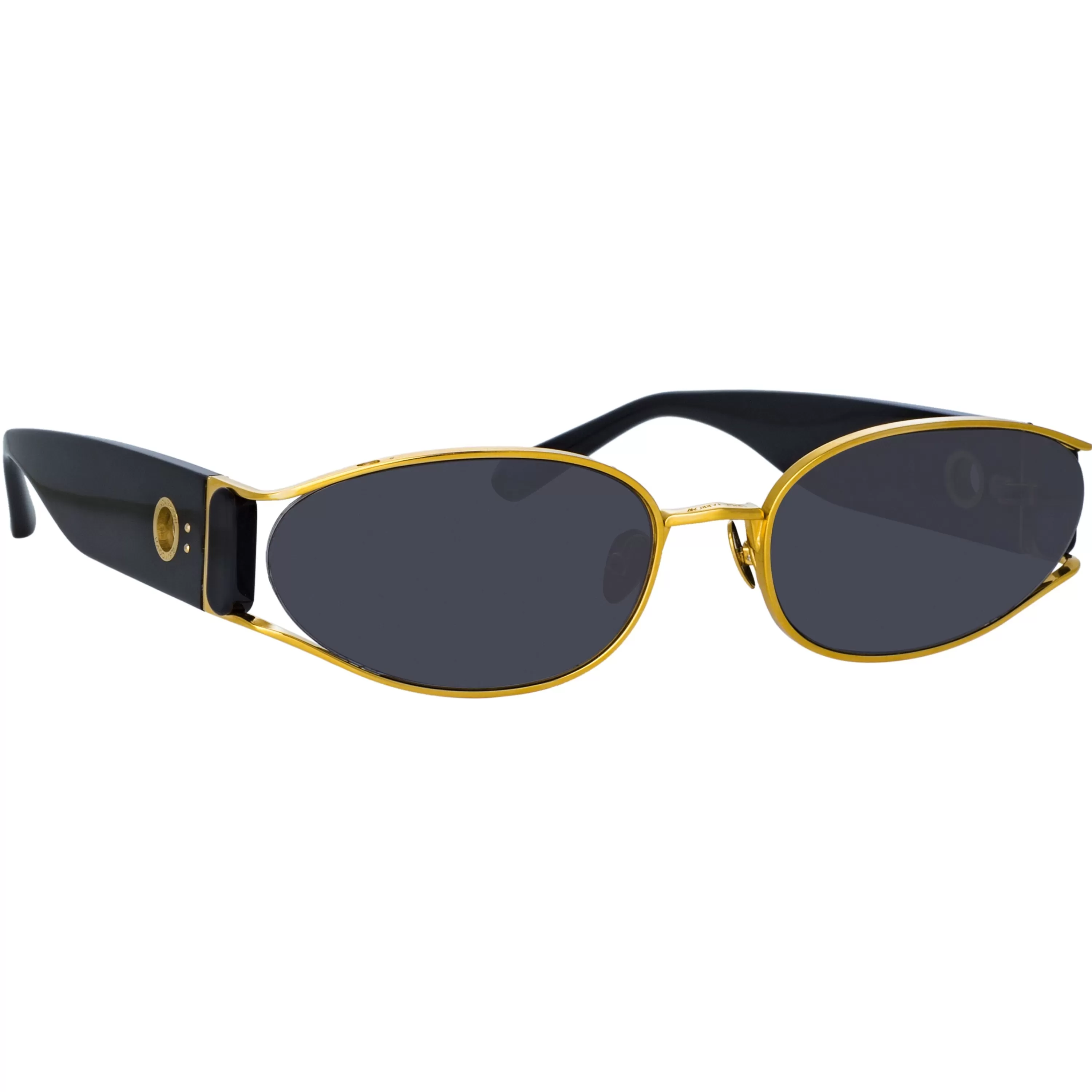 LINDA FARROW (U.K.) Shelby Cat Eye Sunglasses in Black (Men's)