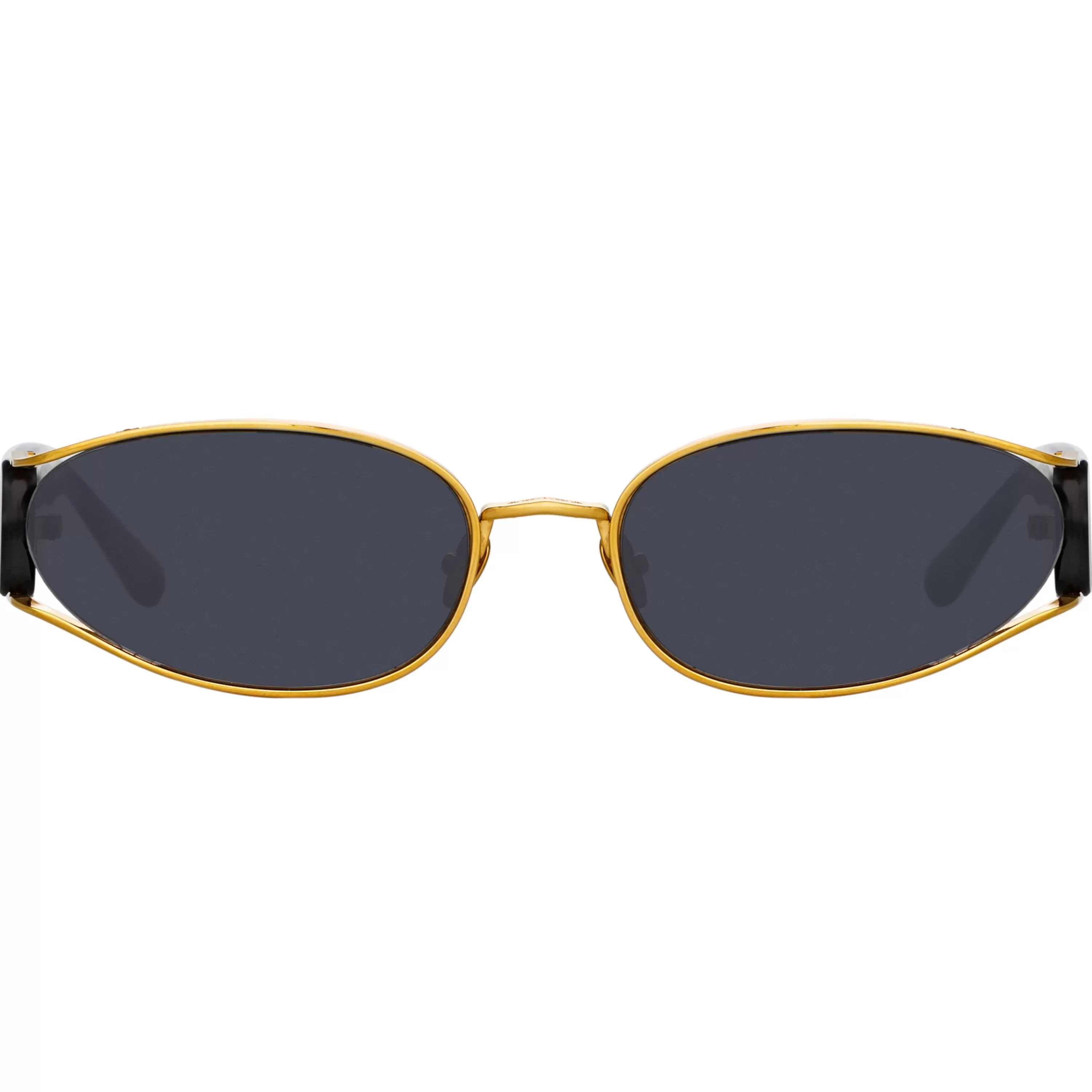 LINDA FARROW (U.K.) Shelby Cat Eye Sunglasses in Black (Men's)