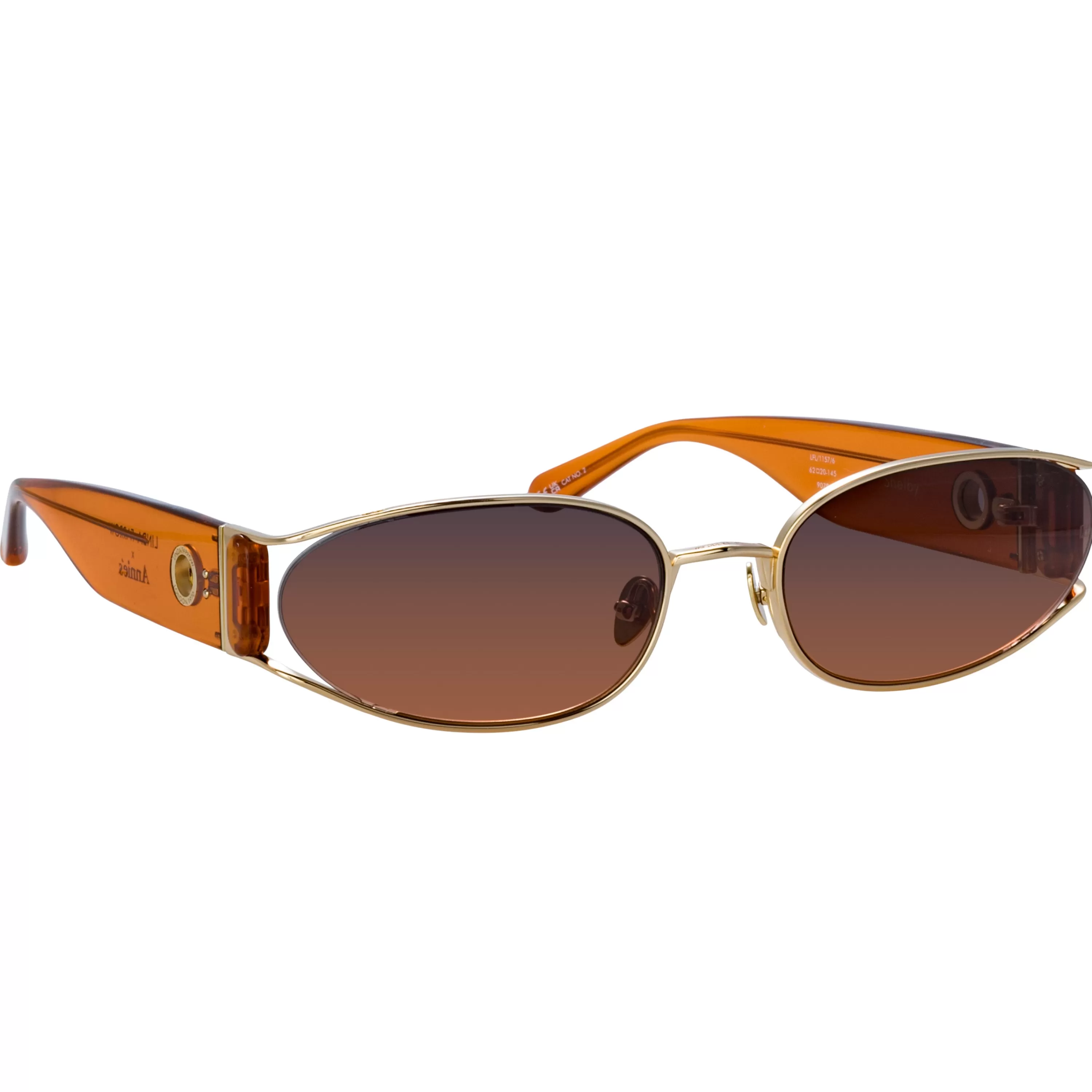 shelby_cat_eye_sunglasses_in_light_gold_and_dusk_2.webp Women LINDA FARROW (U.K.) Shelby Cat Eye Sunglasses in Light Gold and Dusk