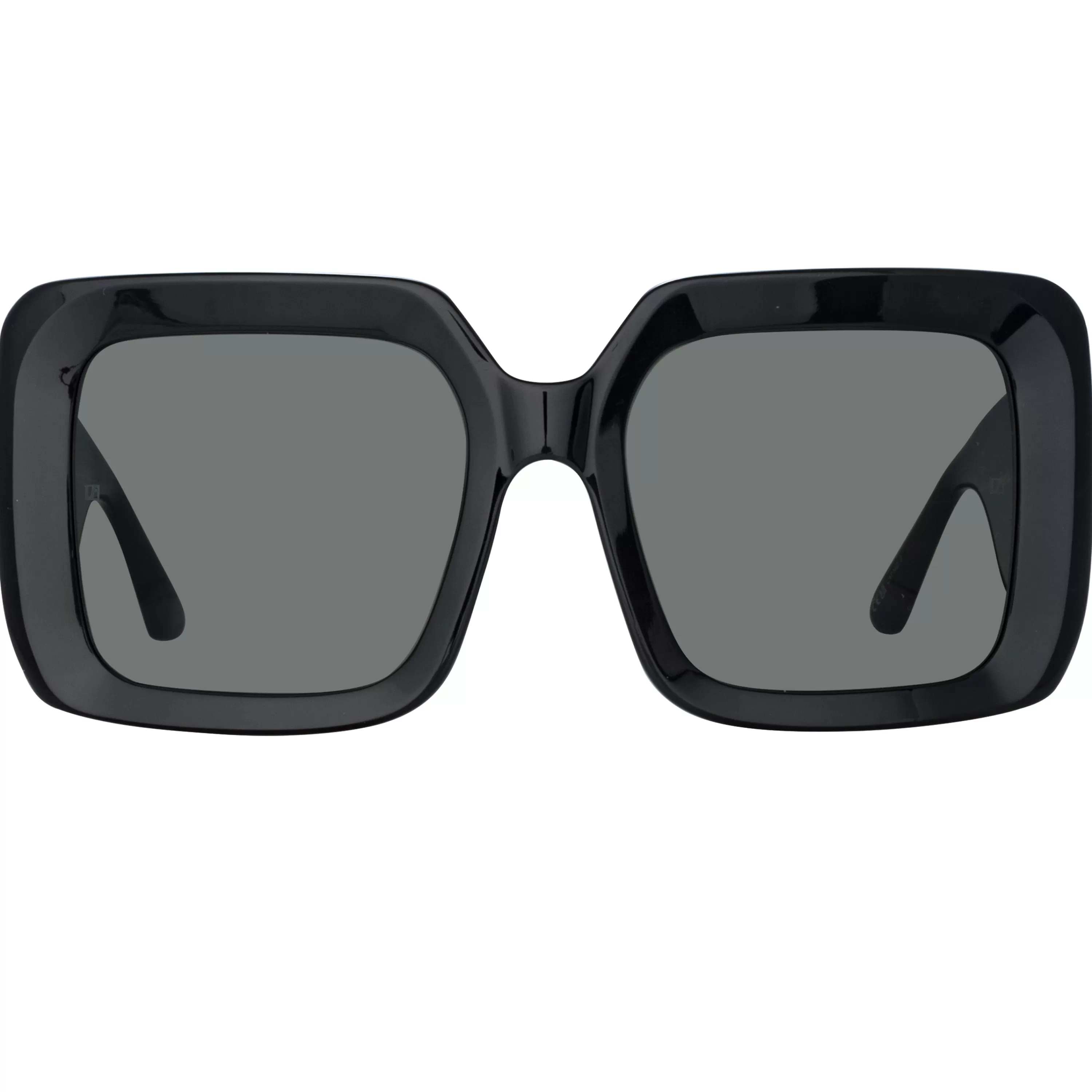 Women LINDA FARROW (U.K.) Shelly Oversize Sunglasses in Black
