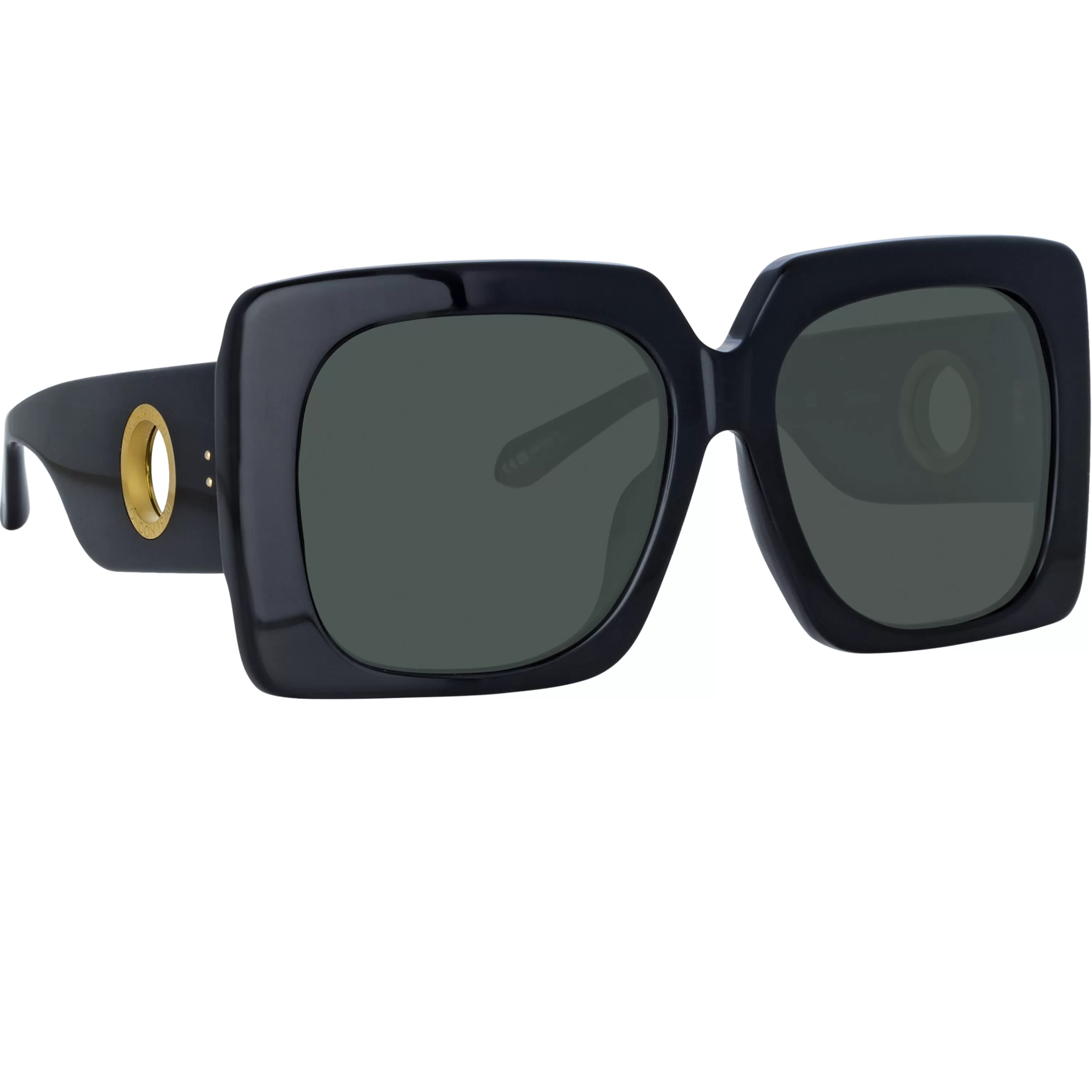 Women LINDA FARROW (U.K.) Sierra Oversized Sunglasses in Black