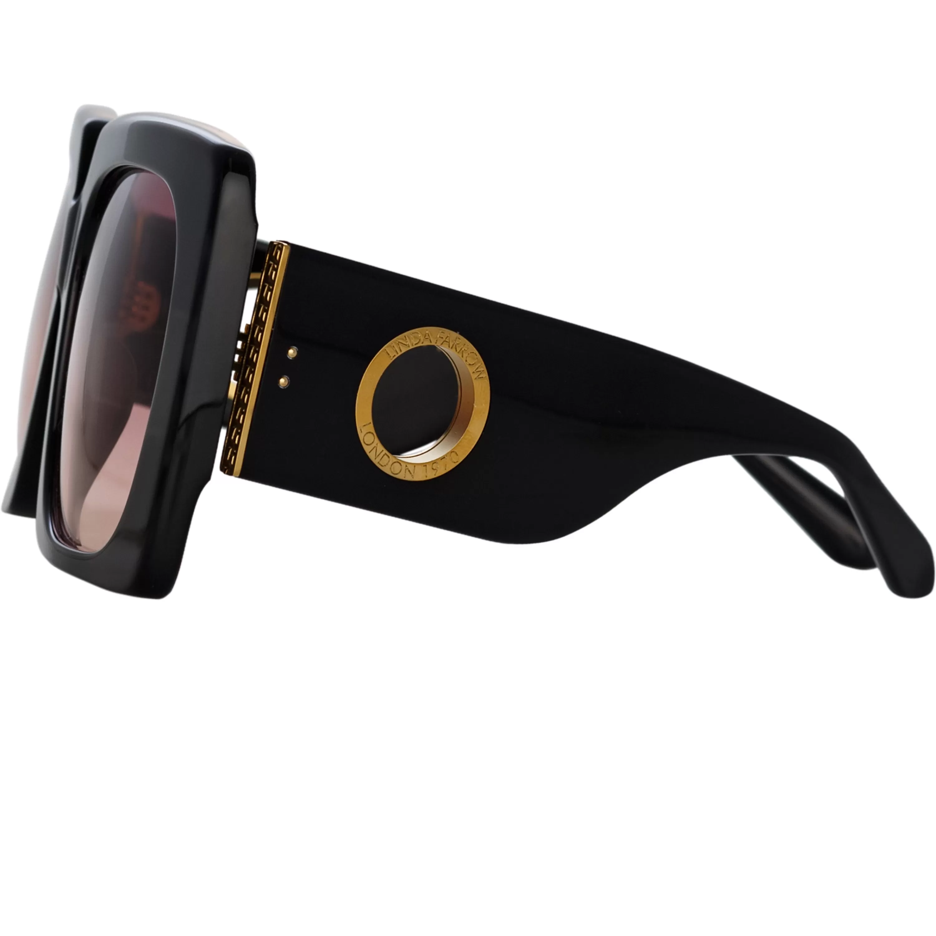 sierra_oversized_sunglasses_in_black_and_wine_lenses_2.webp LINDA FARROW (U.K.) Sierra Oversized Sunglasses in Black and Wine Lenses