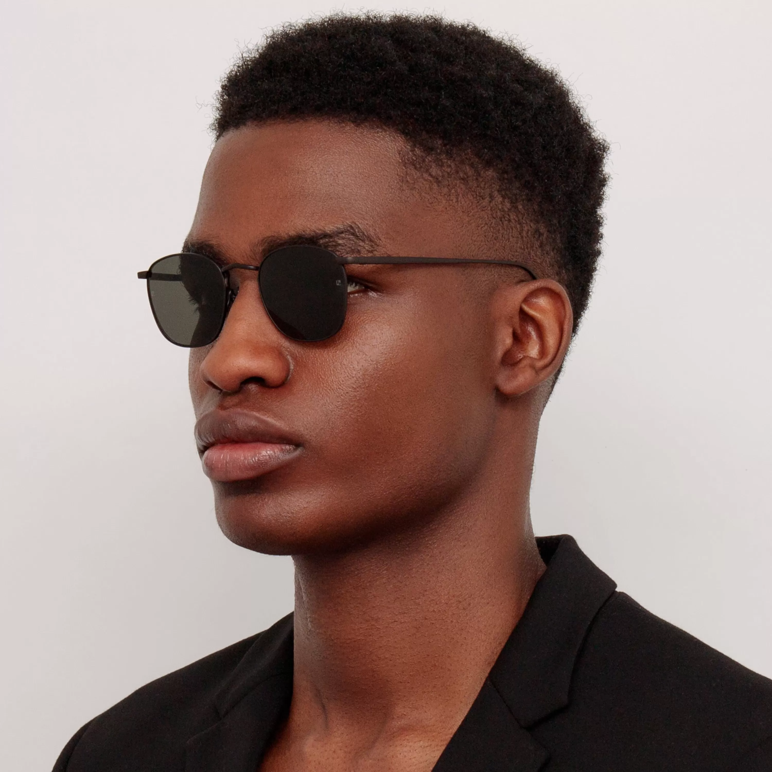 Linda Farrow Simon Square Sunglasses in Matt Nickel