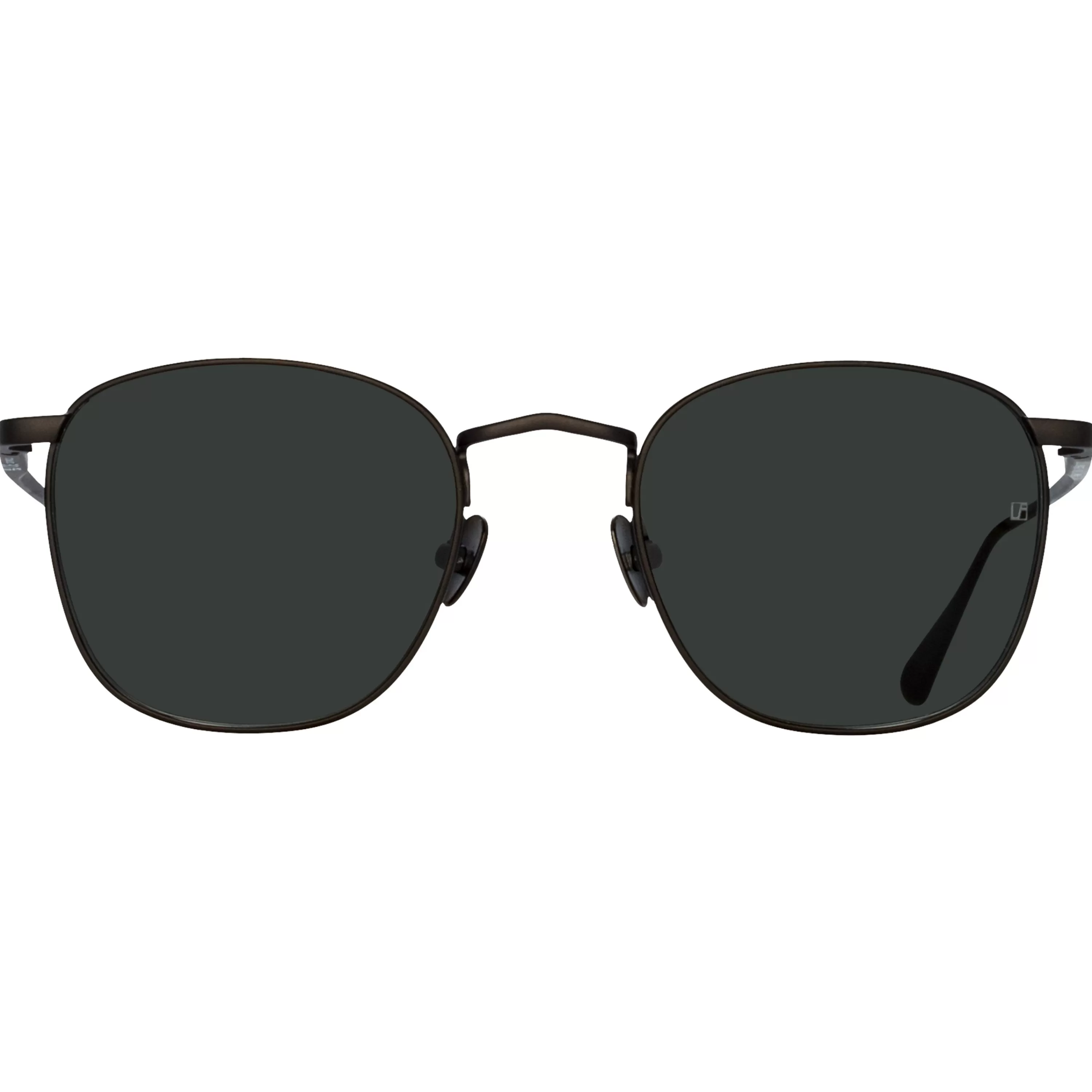 Linda Farrow Simon Square Sunglasses in Matt Nickel