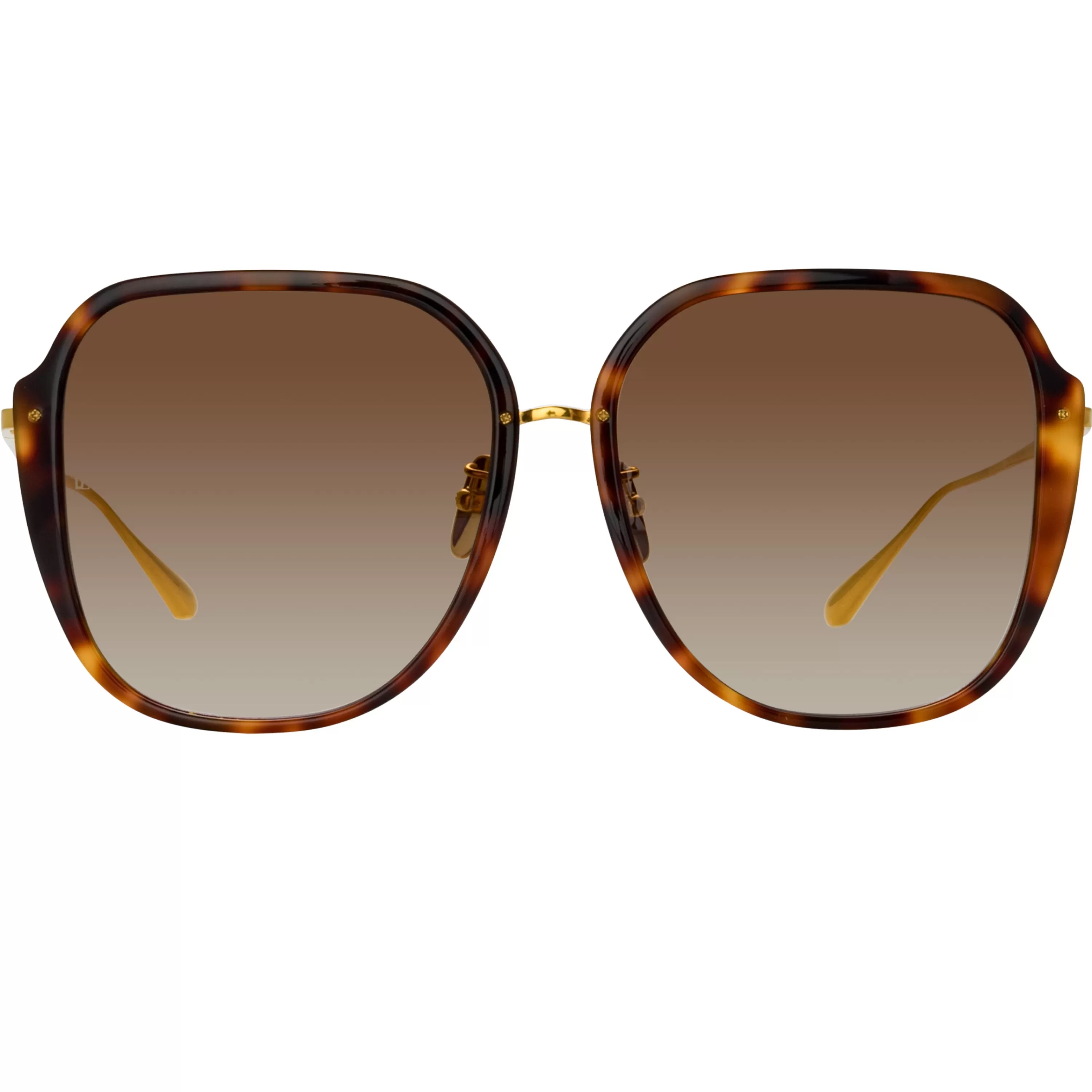 Women LINDA FARROW (U.K.) Sofia Oversize Sunglasses in Tortoiseshell