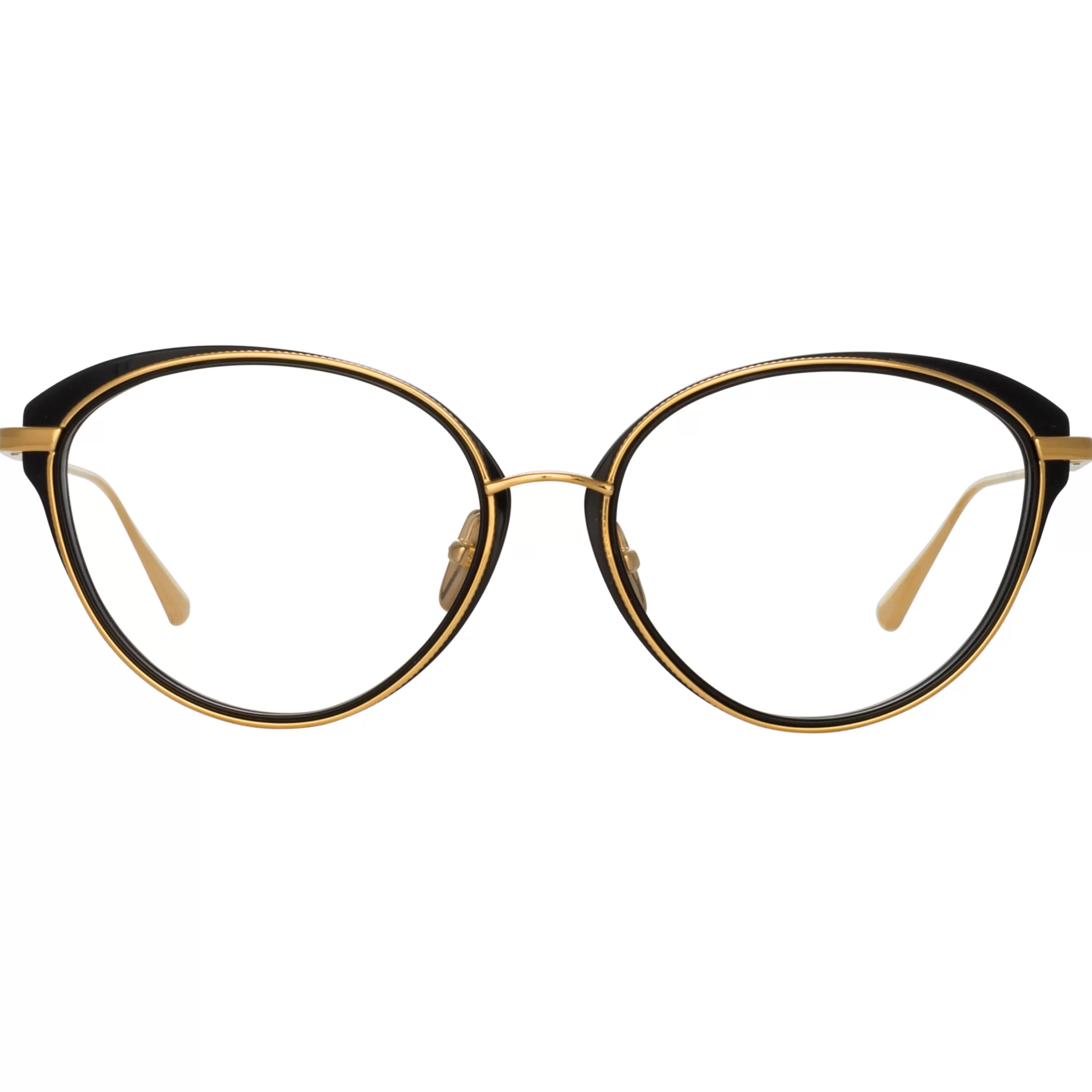 Women LINDA FARROW (U.K.) Song Cat Eye Optical Frame in Yellow Gold