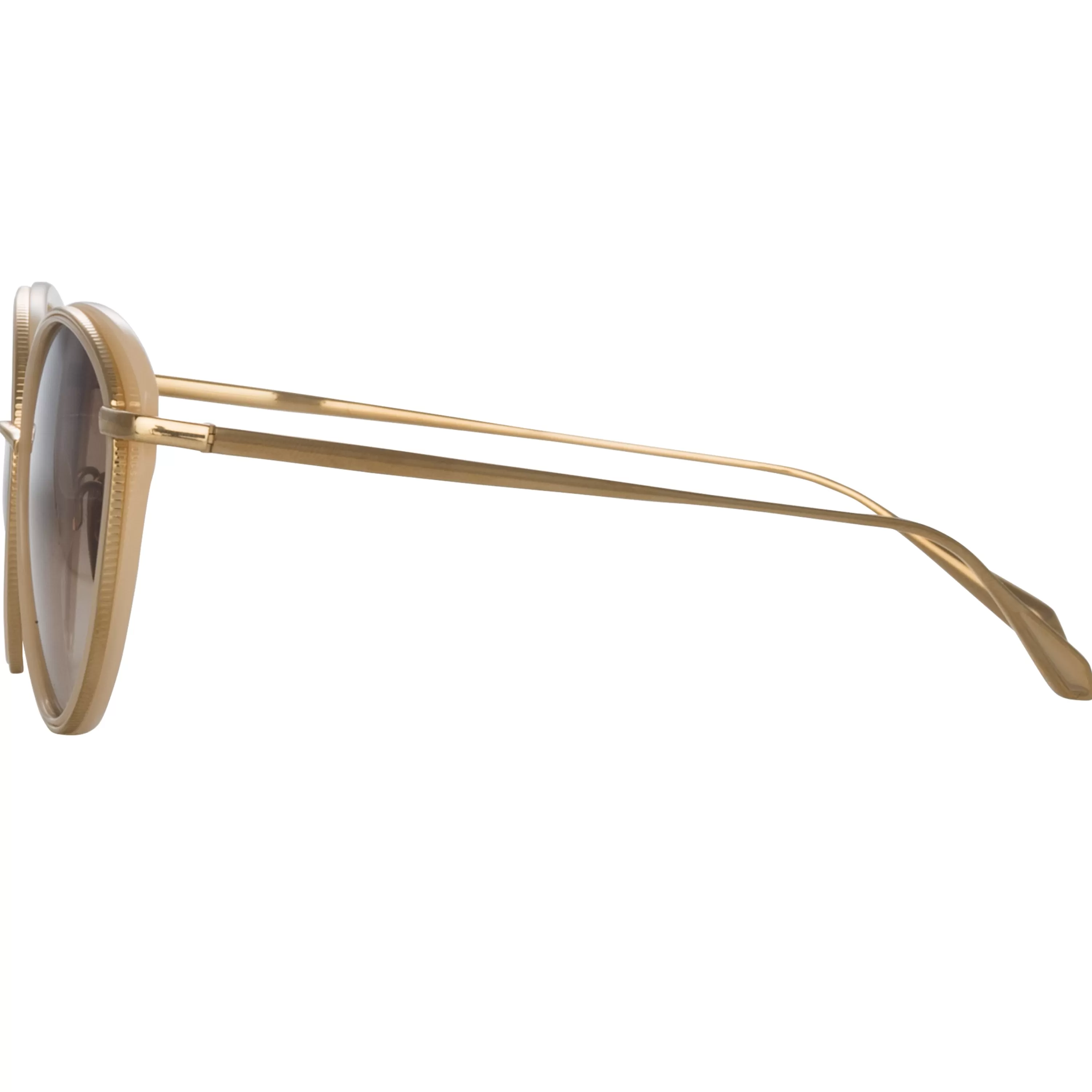 song_cat_eye_sunglasses_in_light_gold_and_peach_3.webp Women LINDA FARROW (U.K.) Song Cat Eye Sunglasses in Light Gold and Peach