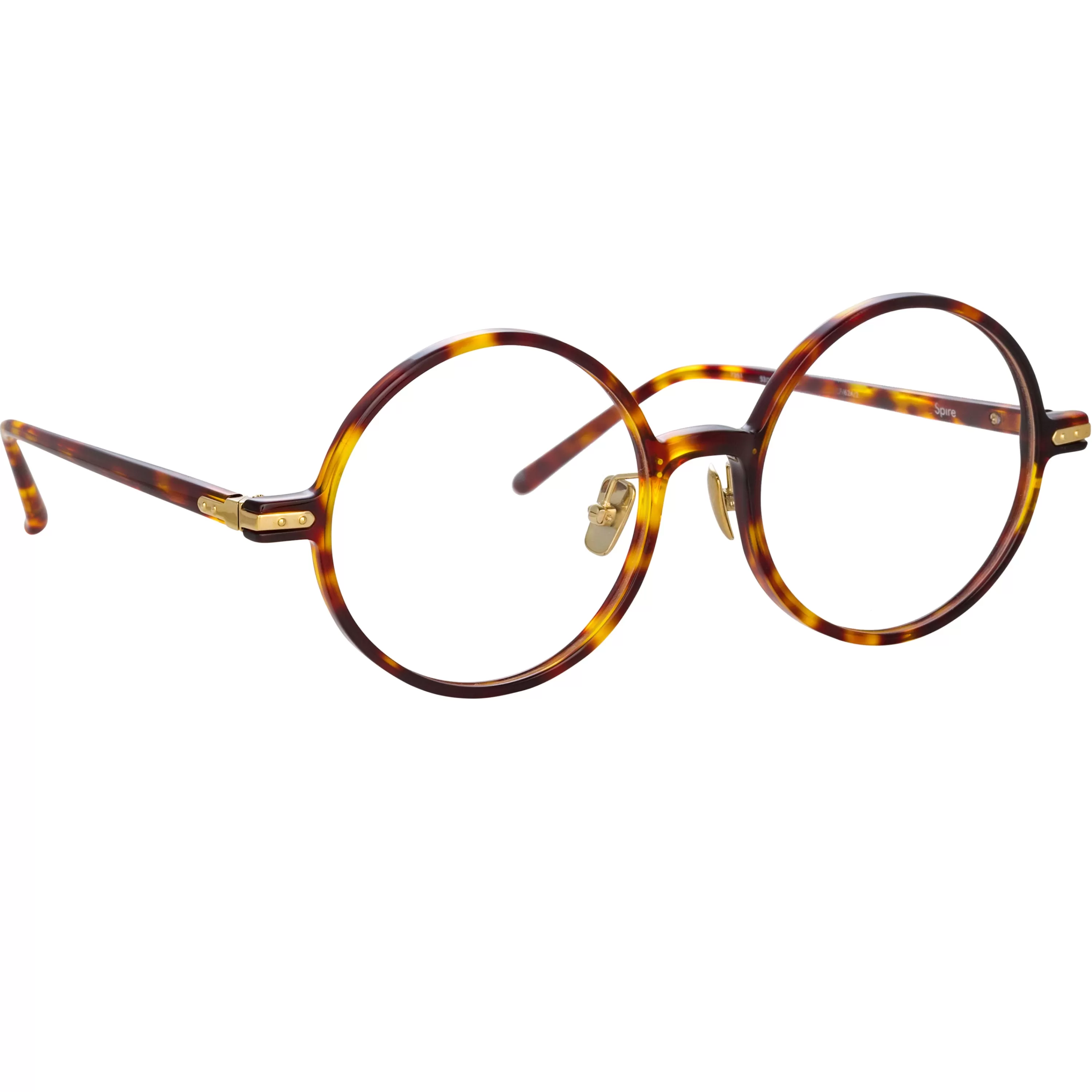 Linda Farrow Linear Spire A Round Optical Frame in Tortoiseshell